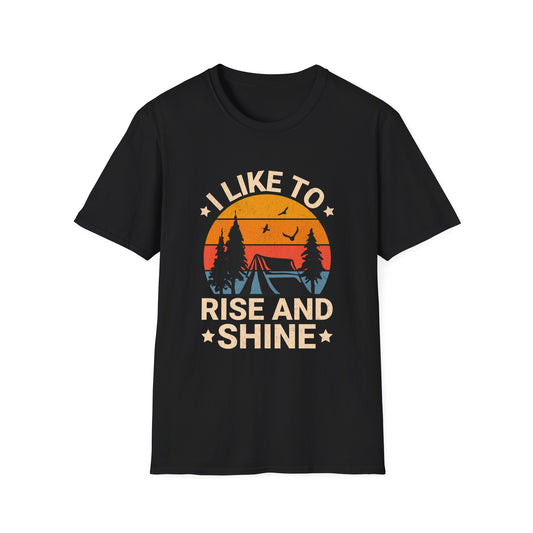 Rise And Shine Graphic Tee, Morning Person Shirt, Positive Vibes Top, Inspirational Quote Tee, Unisex Softstyle Tshirt, Comfortable Tee