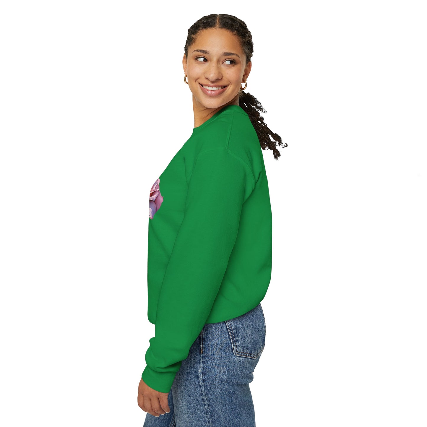 June Birth Flower (Rose) - Unisex Heavy Blend™ Crewneck Sweatshirt