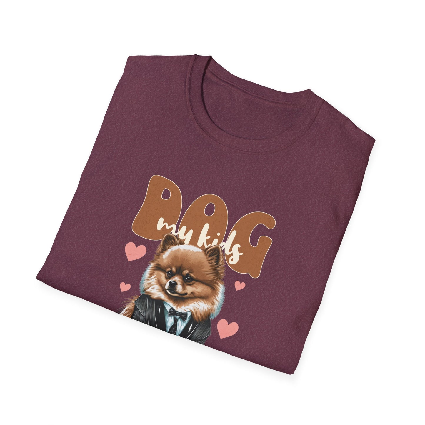 Dog Mom Softstyle T-Shirt - My Kids Have Paw Print Design