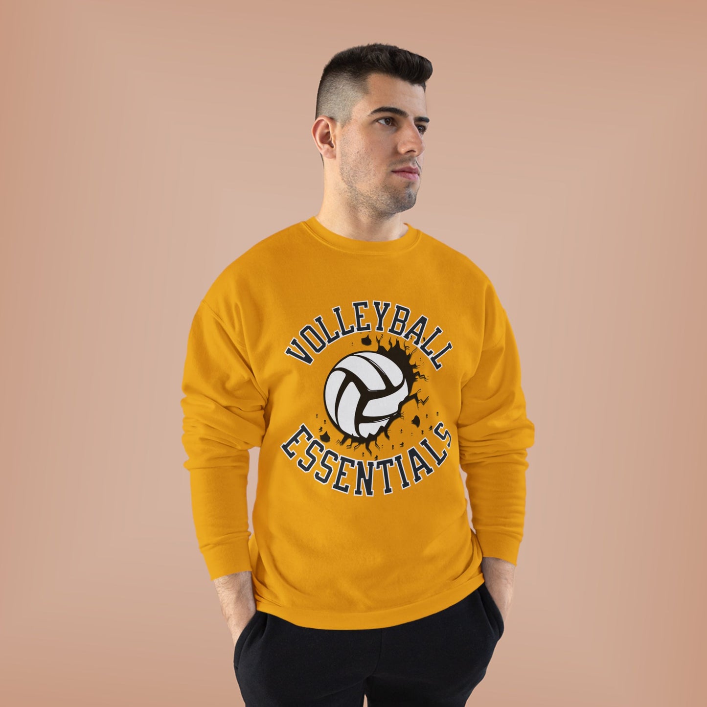 Volleyball Essentials Eco-Friendly Sweatshirt, Casual Sportswear, Gift for Volleyball Players, Team Apparel, Workout Clothing