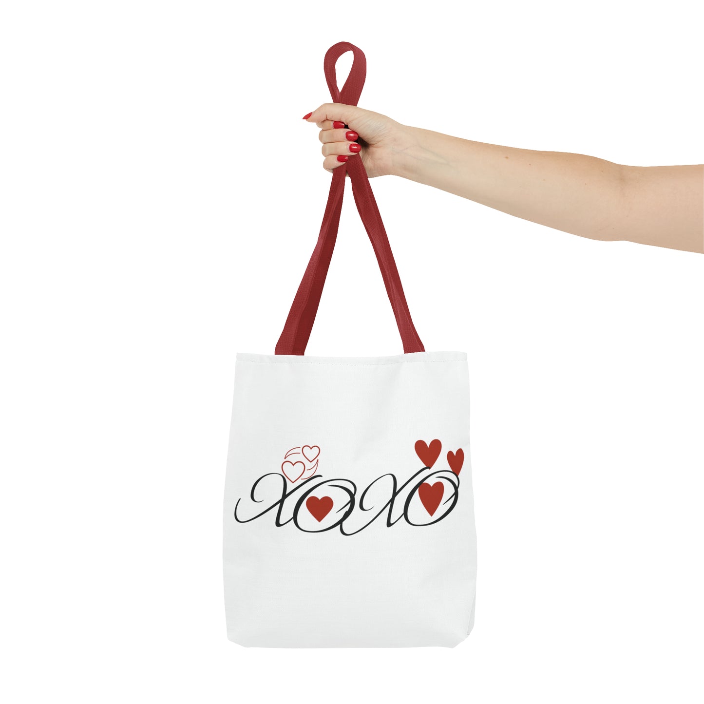Valentine: XOXO with Hearts - Tote Bag (AOP)