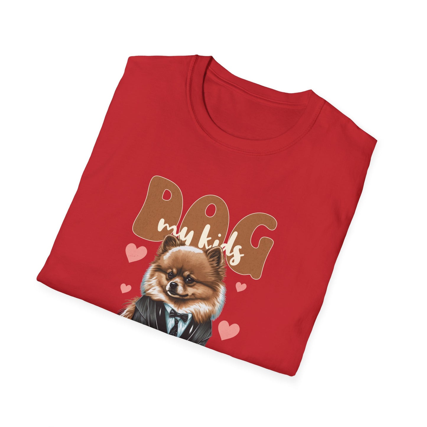 Dog Mom Softstyle T-Shirt - My Kids Have Paw Print Design
