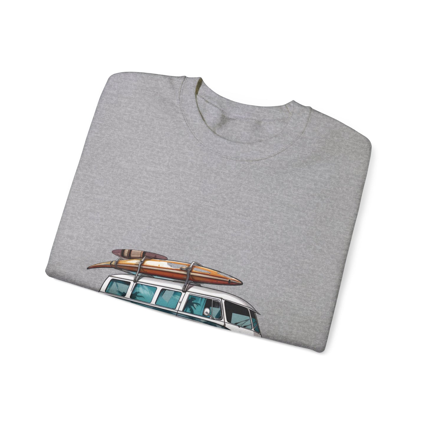 Retro Surf Van - Unisex Heavy Blend™ Crewneck Sweatshirt