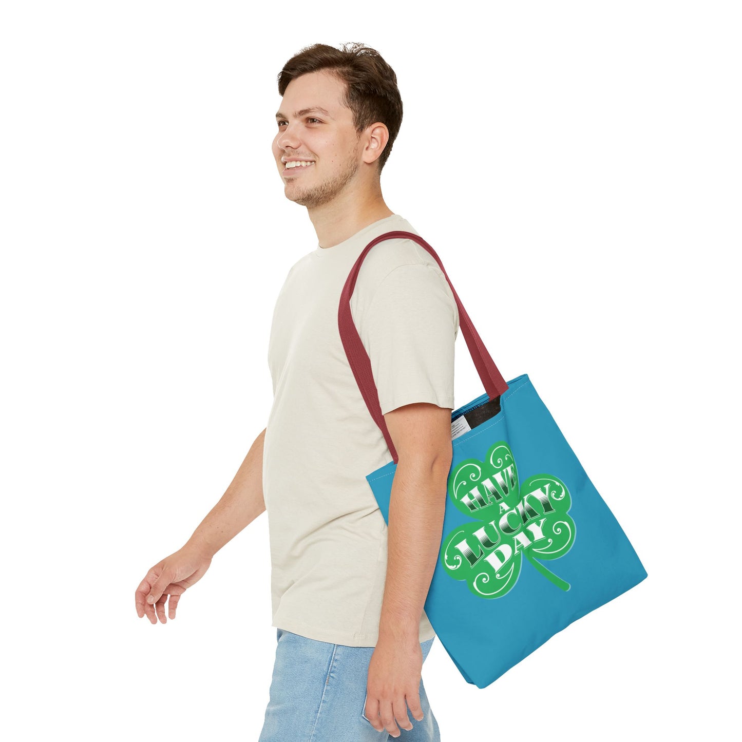 Lucky Day Tote Bag - St. Patrick's Day Gift, Shamrock Design, Eco-Friendly Bag, Fun Everyday Tote, Perfect for Luck!
