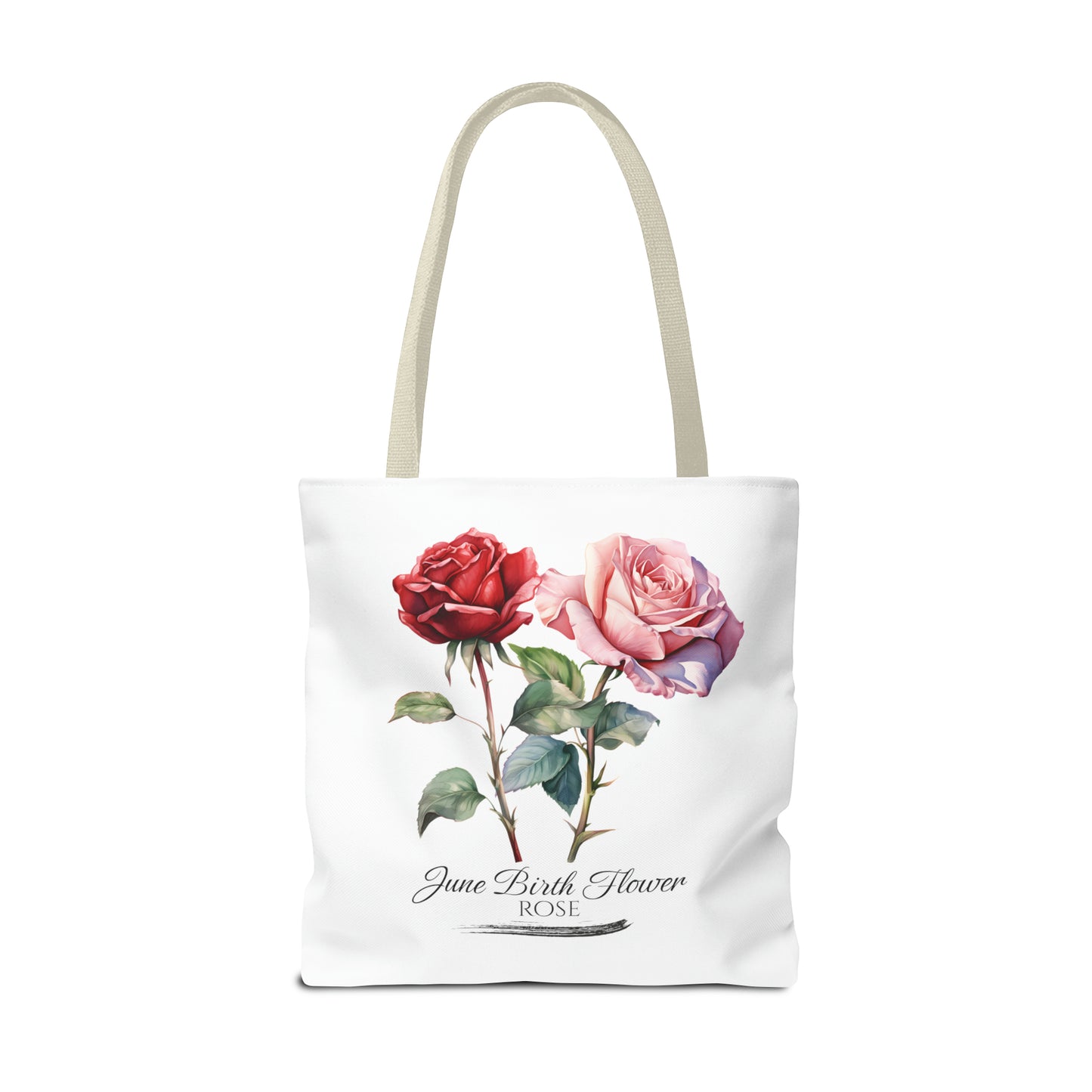June Birth Flower: Rose - Tote Bag (AOP)