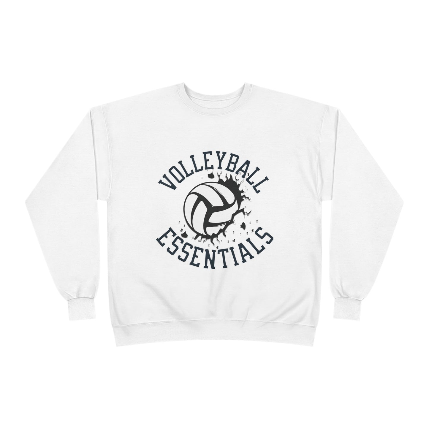 Volleyball Essentials Eco-Friendly Sweatshirt, Casual Sportswear, Gift for Volleyball Players, Team Apparel, Workout Clothing