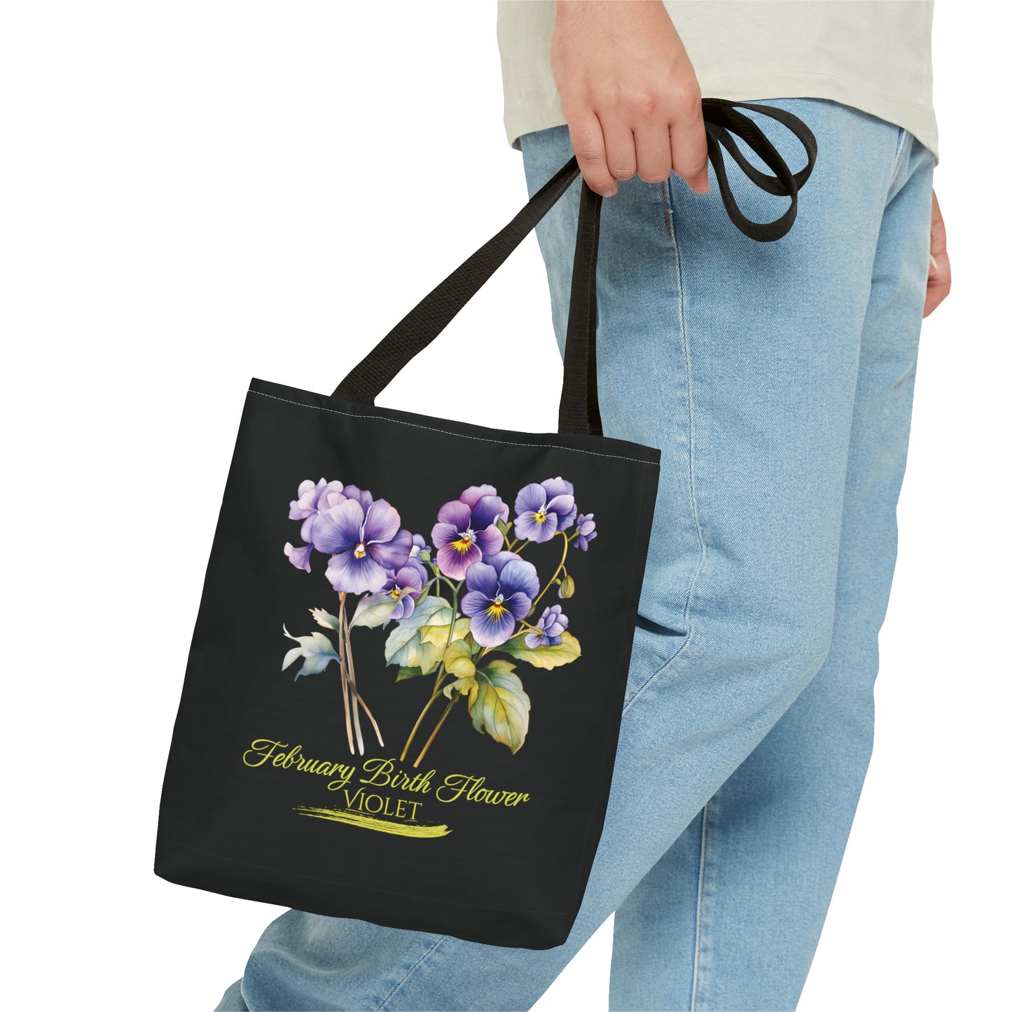 February Birth Flower: Violet - Tote Bag (AOP)