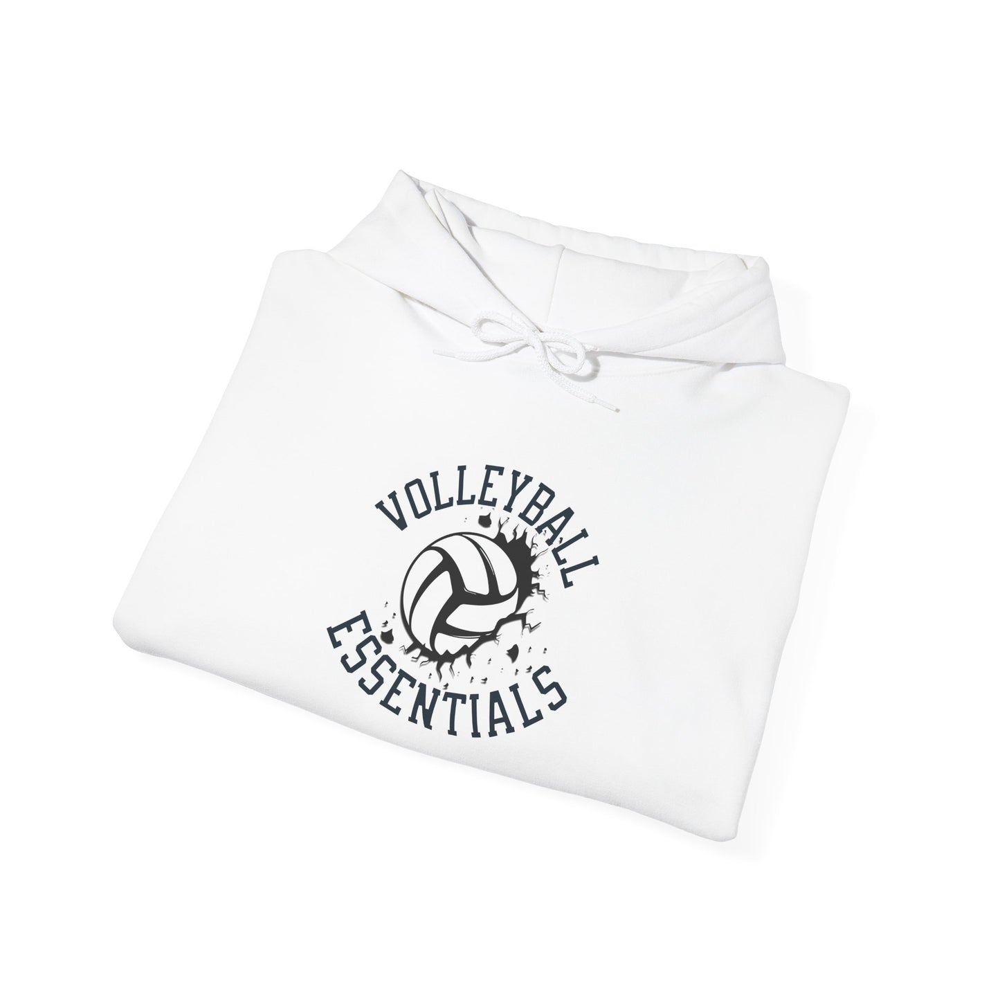 Volleyball Essentials Hoodie, Unisex Heavy Blend Sweatshirt for Players, Sporty Gift, Workout Wear, Casual Comfort