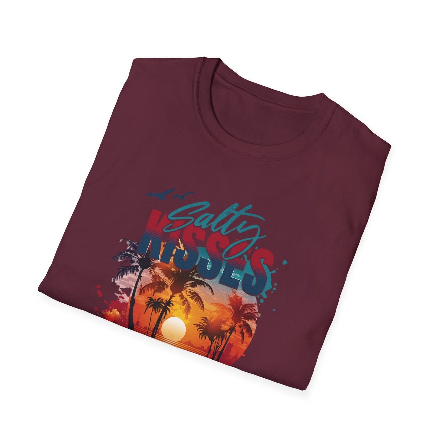 Beach Vibes T-Shirt - Salty Kisses, Ocean Wishes