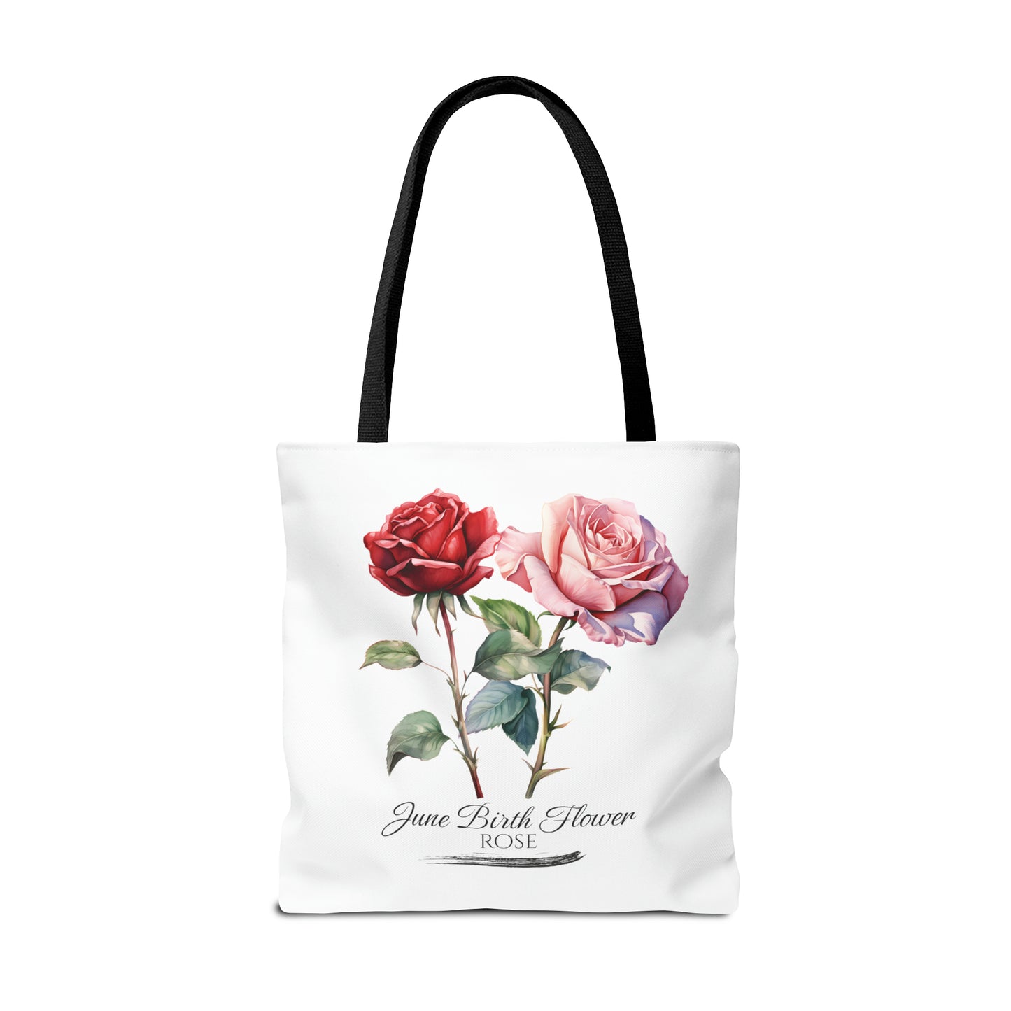 June Birth Flower: Rose - Tote Bag (AOP)