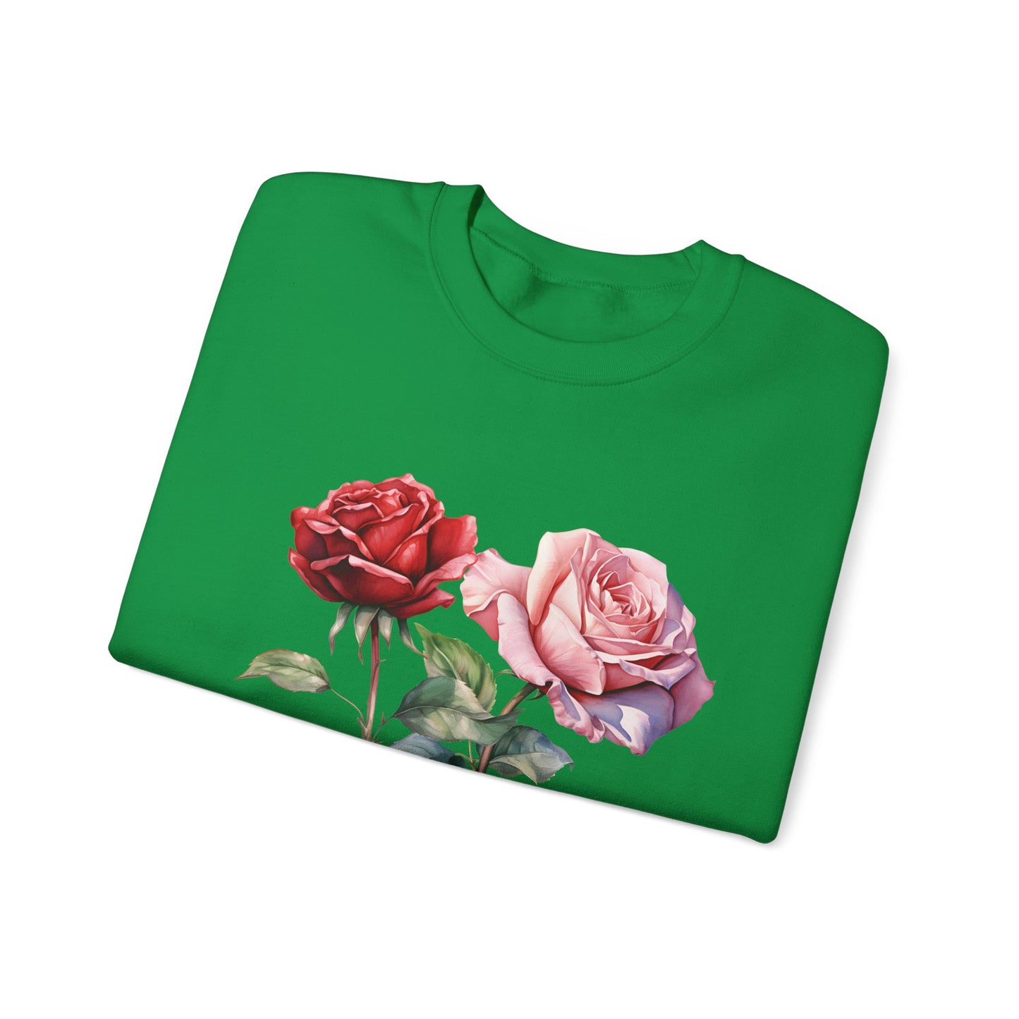 June Birth Flower (Rose) - Unisex Heavy Blend™ Crewneck Sweatshirt