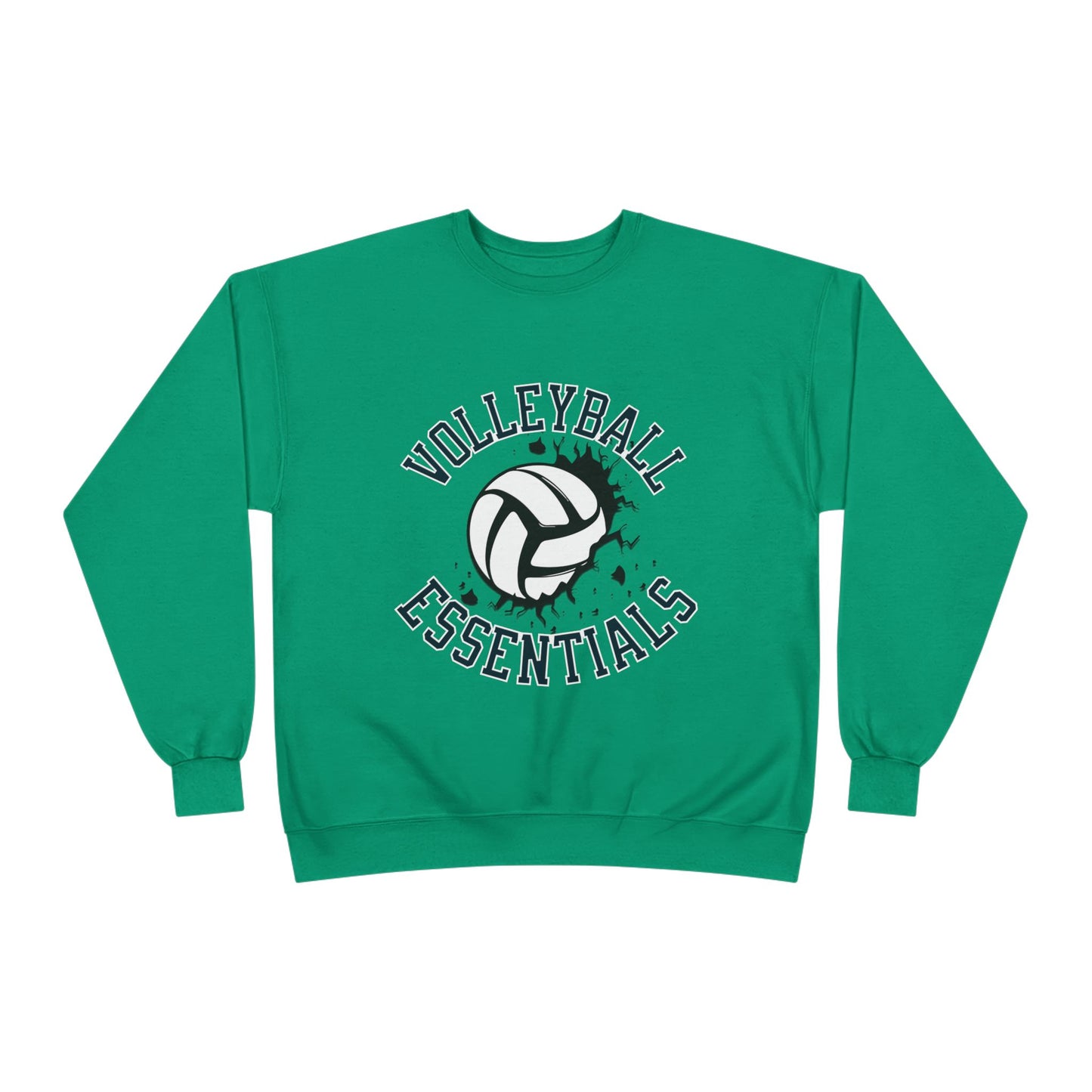 Volleyball Essentials Eco-Friendly Sweatshirt, Casual Sportswear, Gift for Volleyball Players, Team Apparel, Workout Clothing