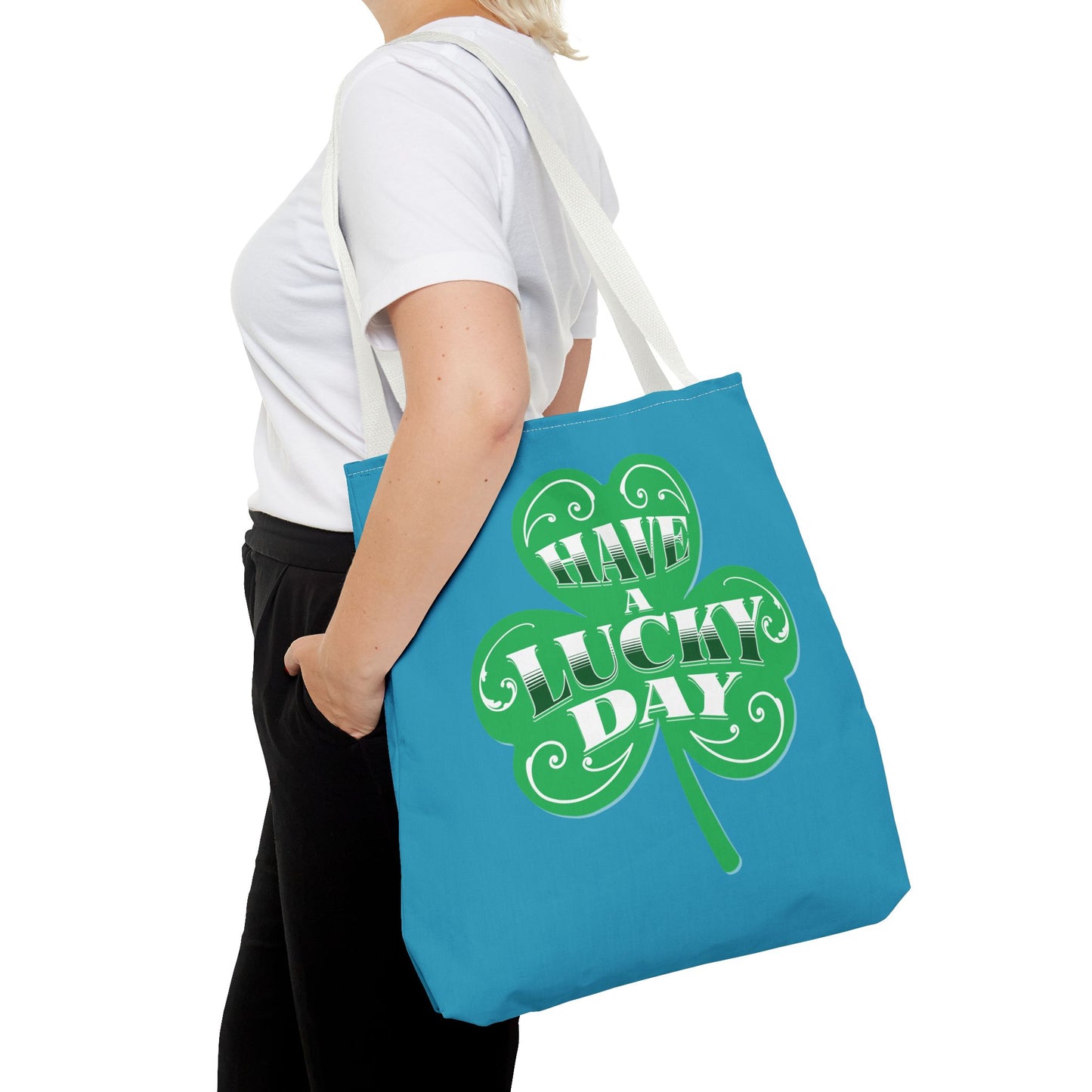 Lucky Day Tote Bag - St. Patrick's Day Gift, Shamrock Design, Eco-Friendly Bag, Fun Everyday Tote, Perfect for Luck!