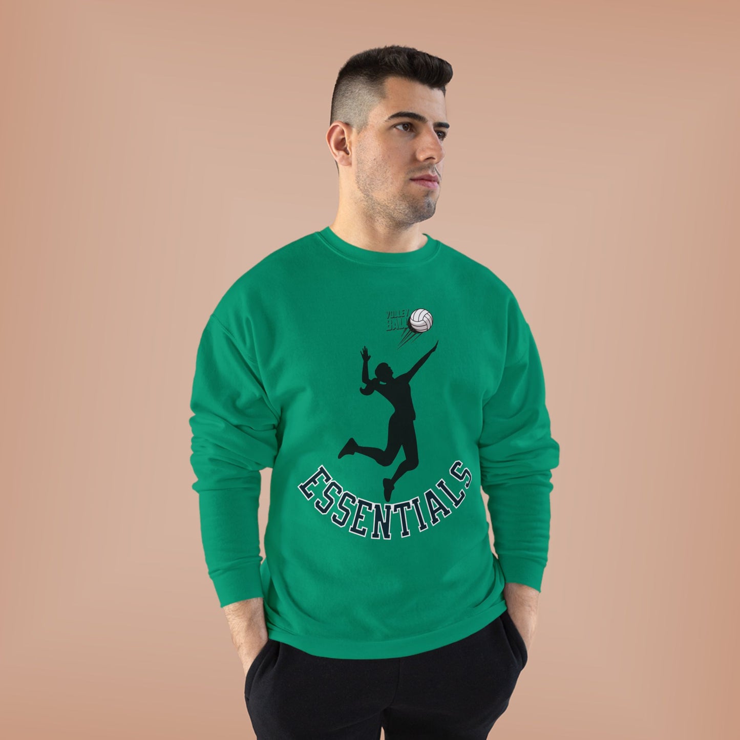 Stylish Eco-Friendly Crewneck Sweatshirt with 'Essentials' Graphic | Ideal for Athletes, Casual Wear, Sports Events and Holiday Gifts