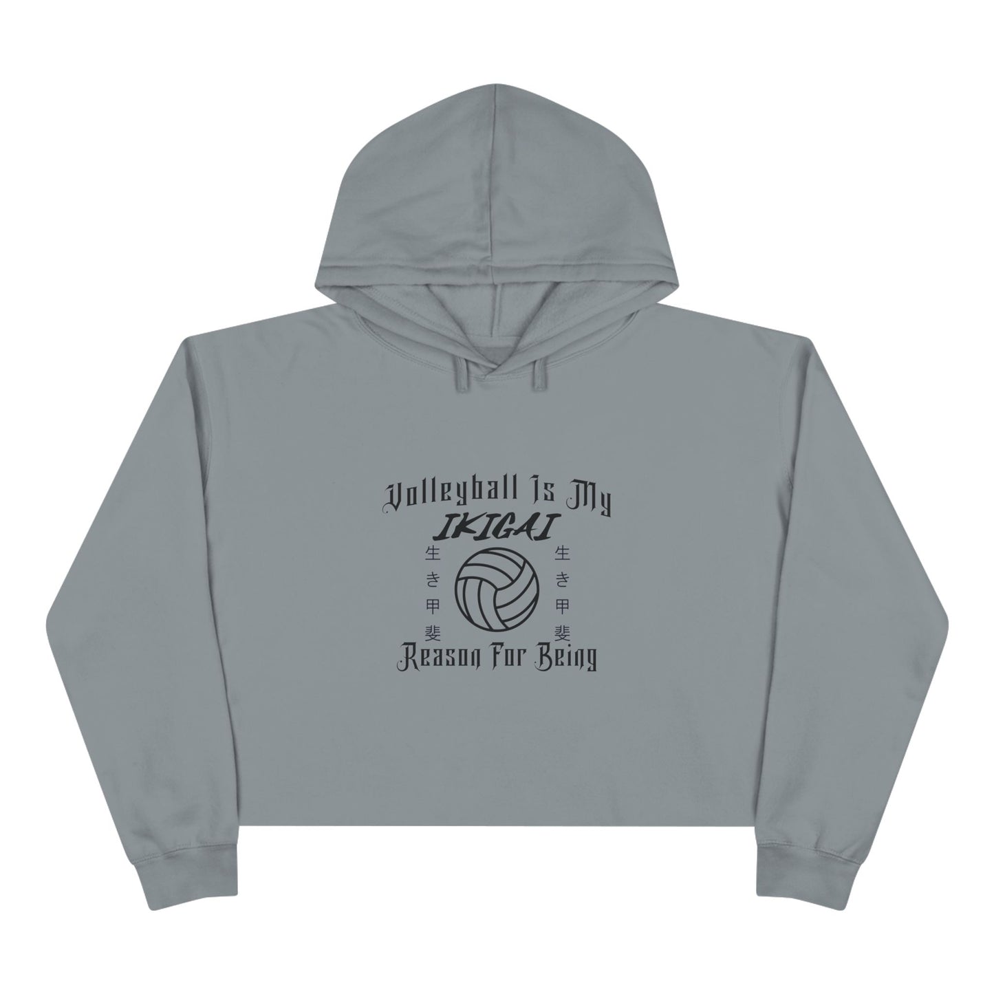 Volleyball Is My IKIGAI: Crop Hoodie