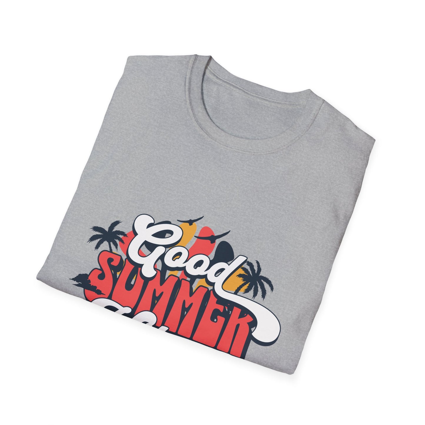 Summer Vibes T-Shirt, Good Summer Vibes Tee, Unisex Graphic Shirt, Beachwear, Vacation Outfit, Casual Wear, Gift Idea