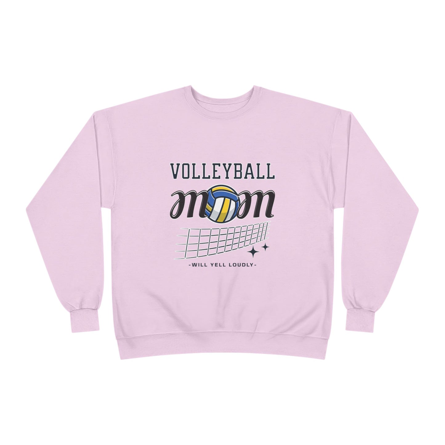 Volleyball Mom Eco-Friendly Crewneck Sweatshirt, Mother's Day Gift, Sports Apparel, Gamer Sweatshirt, Family Celebration Wear