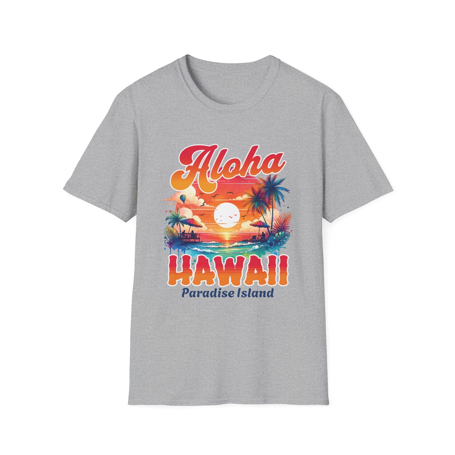 Aloha Hawaii Paradise T-Shirt - Unisex Softstyle