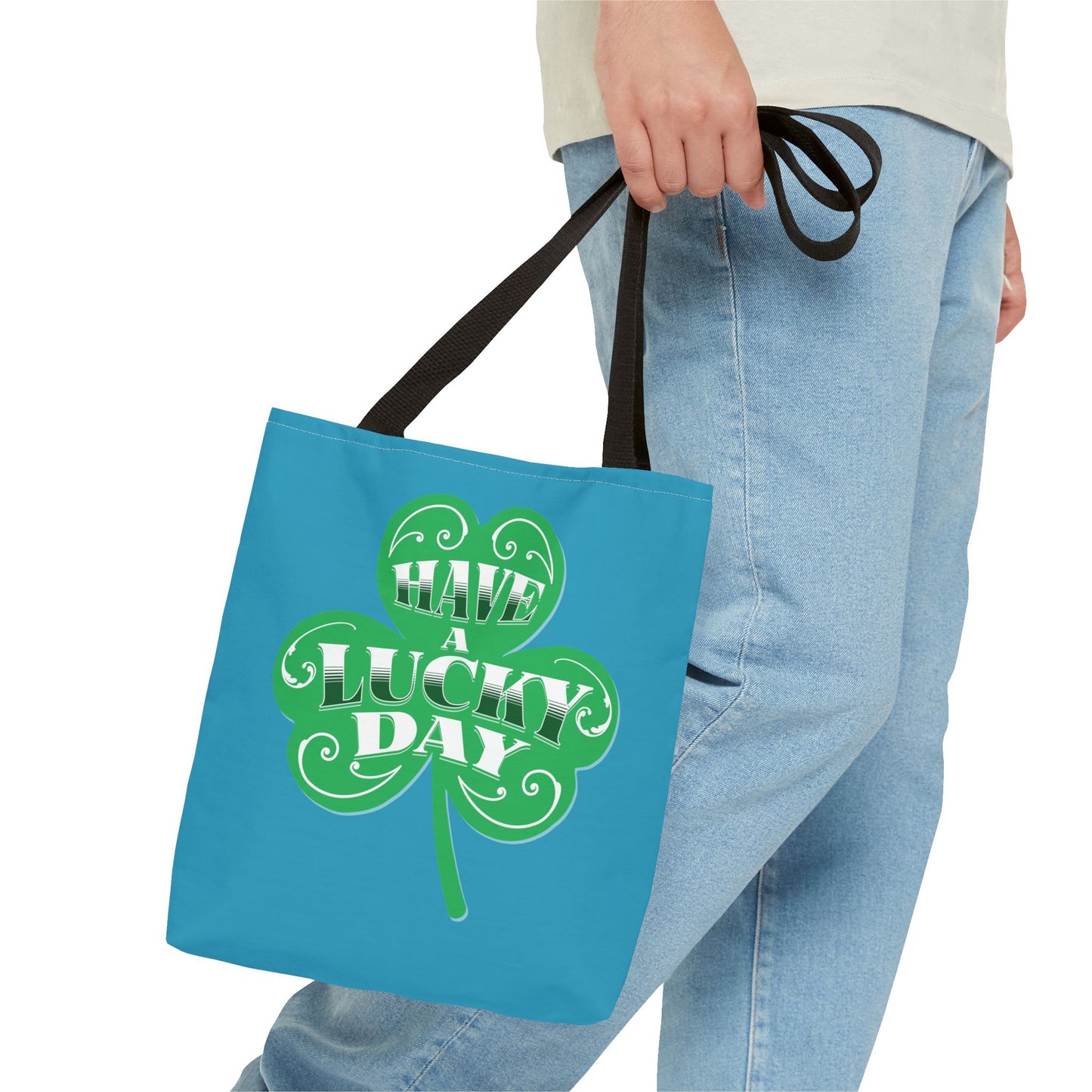 Lucky Day Tote Bag - St. Patrick's Day Gift, Shamrock Design, Eco-Friendly Bag, Fun Everyday Tote, Perfect for Luck!