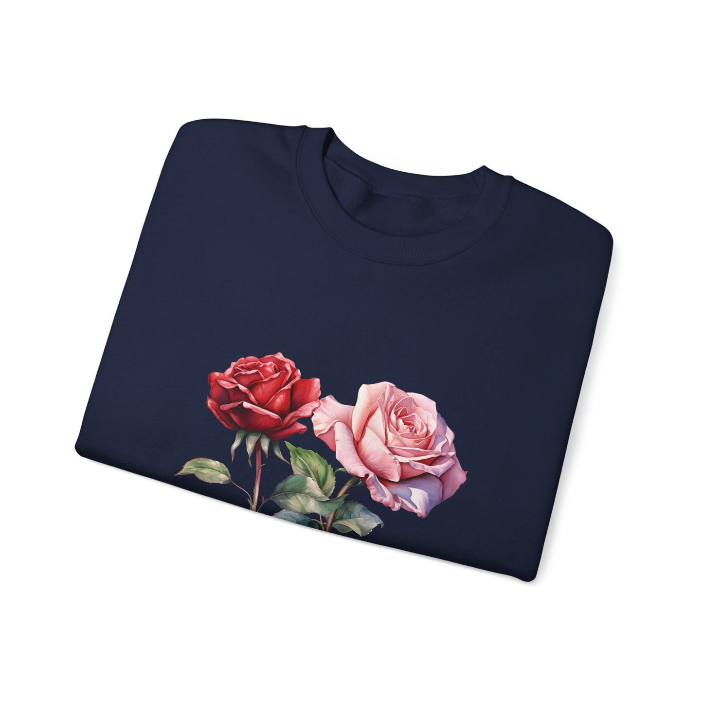 June Birth Flower (Rose) - Unisex Heavy Blend™ Crewneck Sweatshirt