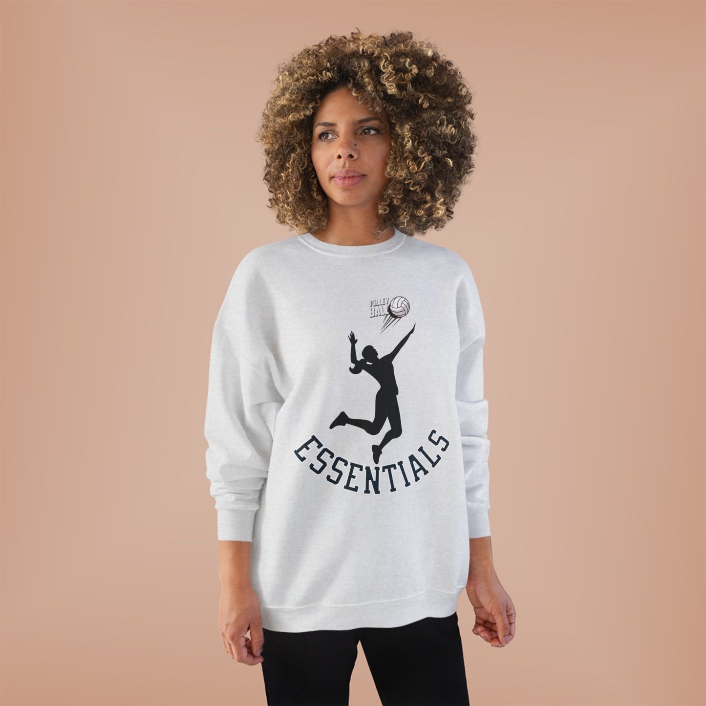 Stylish Eco-Friendly Crewneck Sweatshirt with 'Essentials' Graphic | Ideal for Athletes, Casual Wear, Sports Events and Holiday Gifts