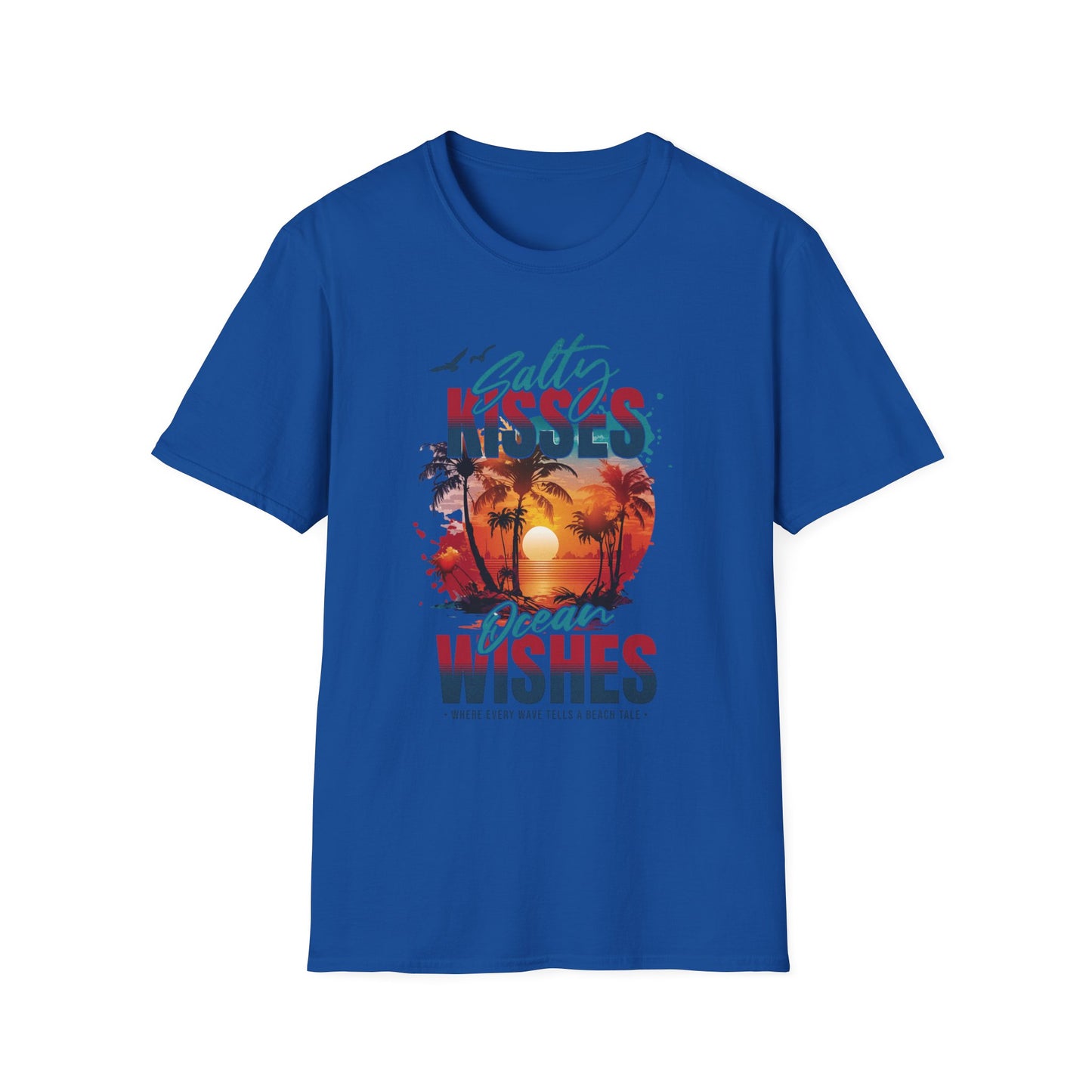Beach Vibes T-Shirt - Salty Kisses, Ocean Wishes