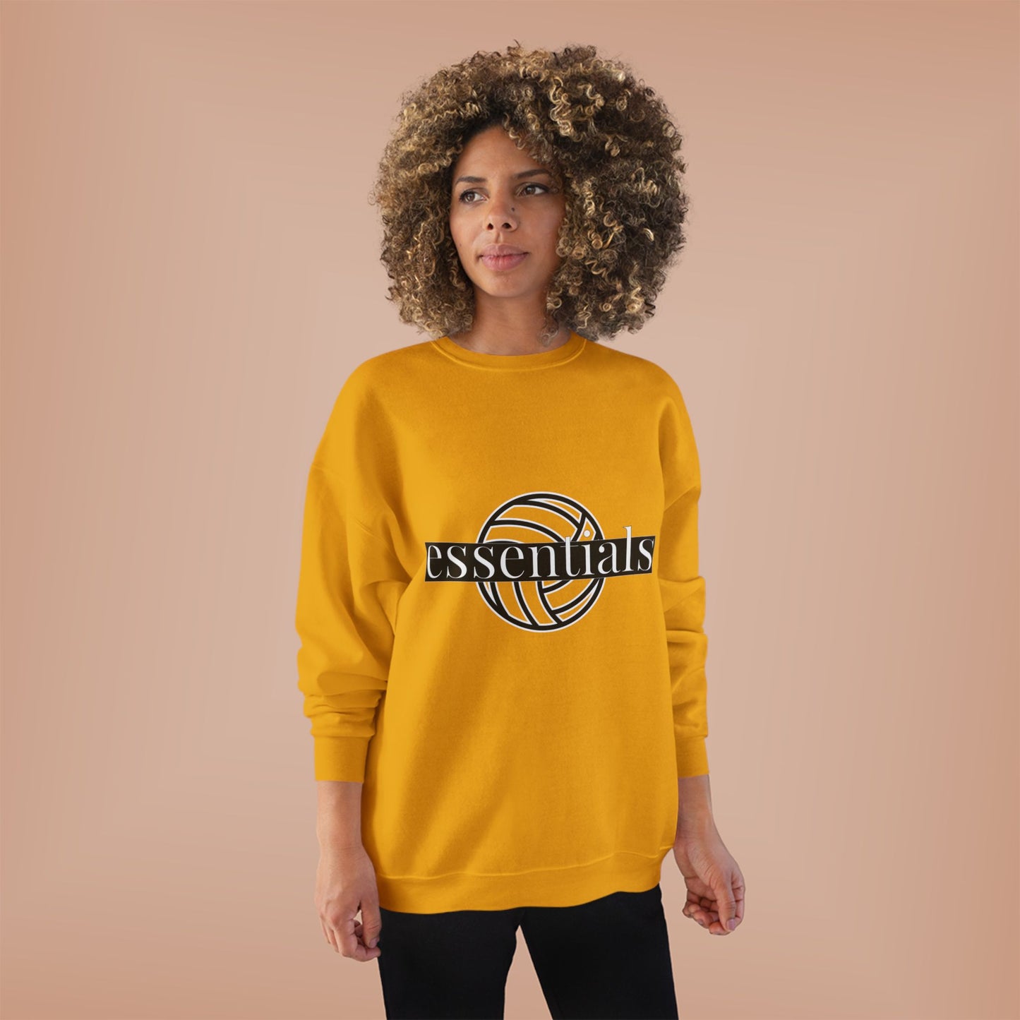 Unisex Eco-Friendly Volleyball Sweatshirt, Casual Sportswear for Athletes, Great for Gifts, Team Spiritwear, Eco-Conscious Fashion