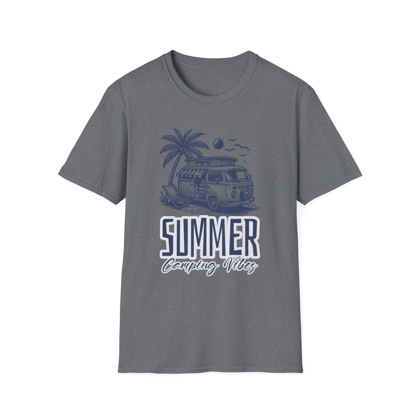 Summer Camping Vibes T-Shirt, Unisex Camp Tee, Outdoor Adventure Shirt, Nature Lover Gift, Camping Trip Apparel