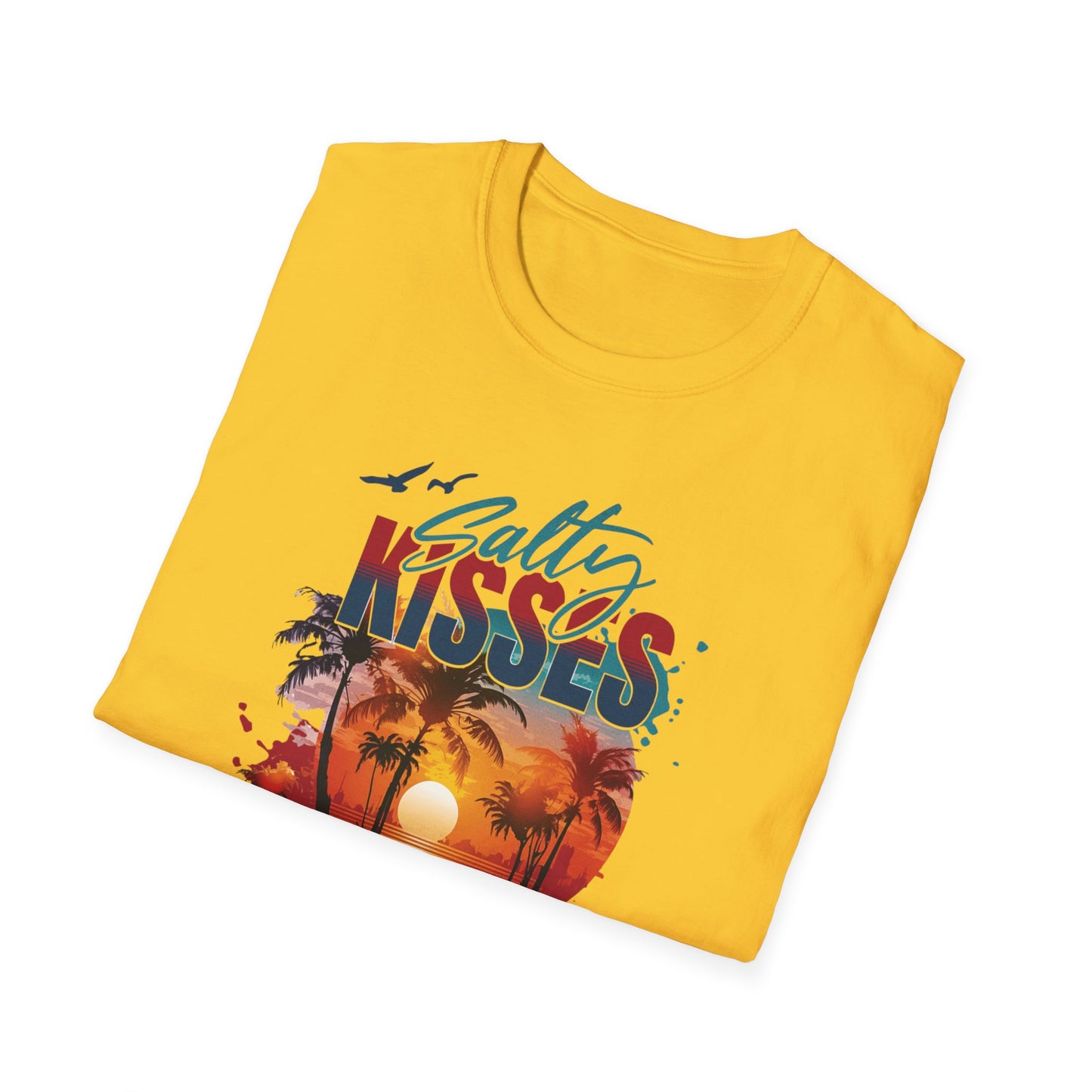 Beach Vibes T-Shirt - Salty Kisses, Ocean Wishes