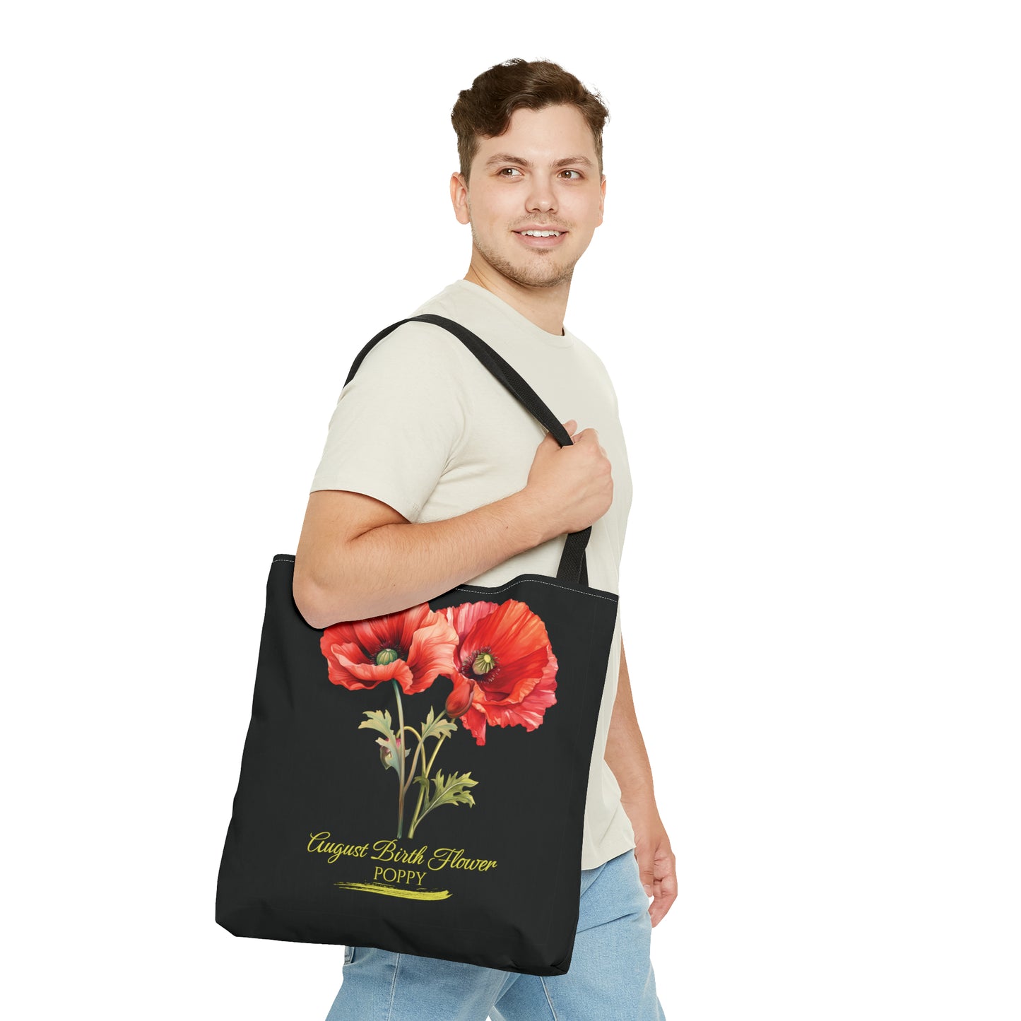 August Birth Flower: Poppy - Tote Bag (AOP)