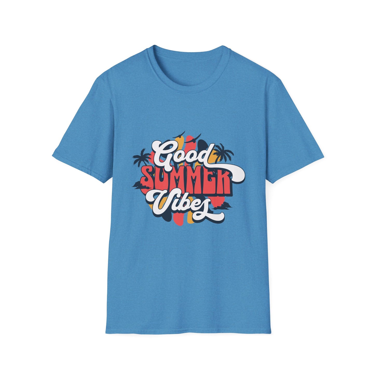 Summer Vibes T-Shirt, Good Summer Vibes Tee, Unisex Graphic Shirt, Beachwear, Vacation Outfit, Casual Wear, Gift Idea