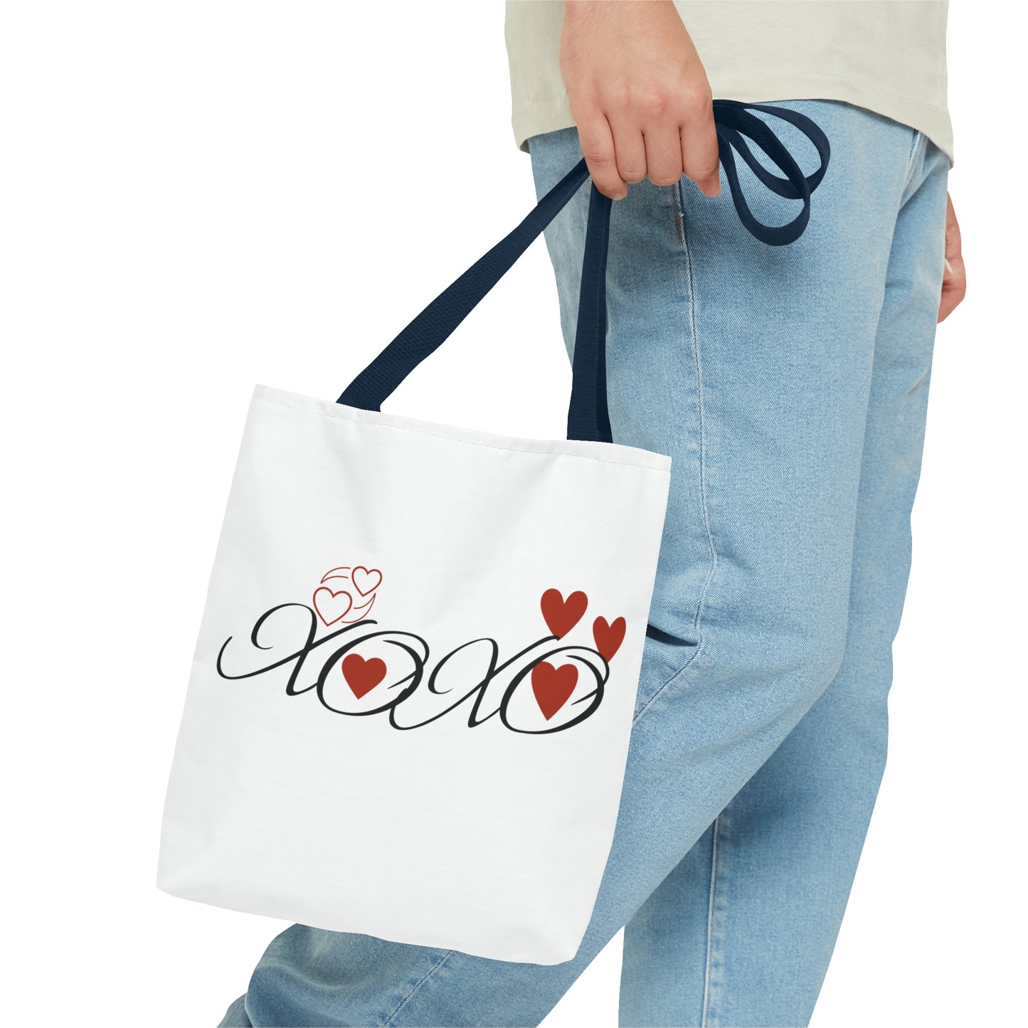 Valentine: XOXO with Hearts - Tote Bag (AOP)