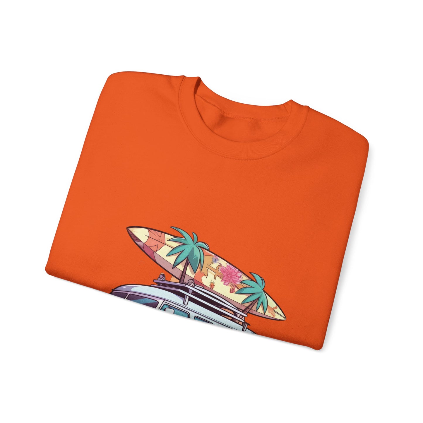 Retro Surf Van - Unisex Heavy Blend™ Crewneck Sweatshirt