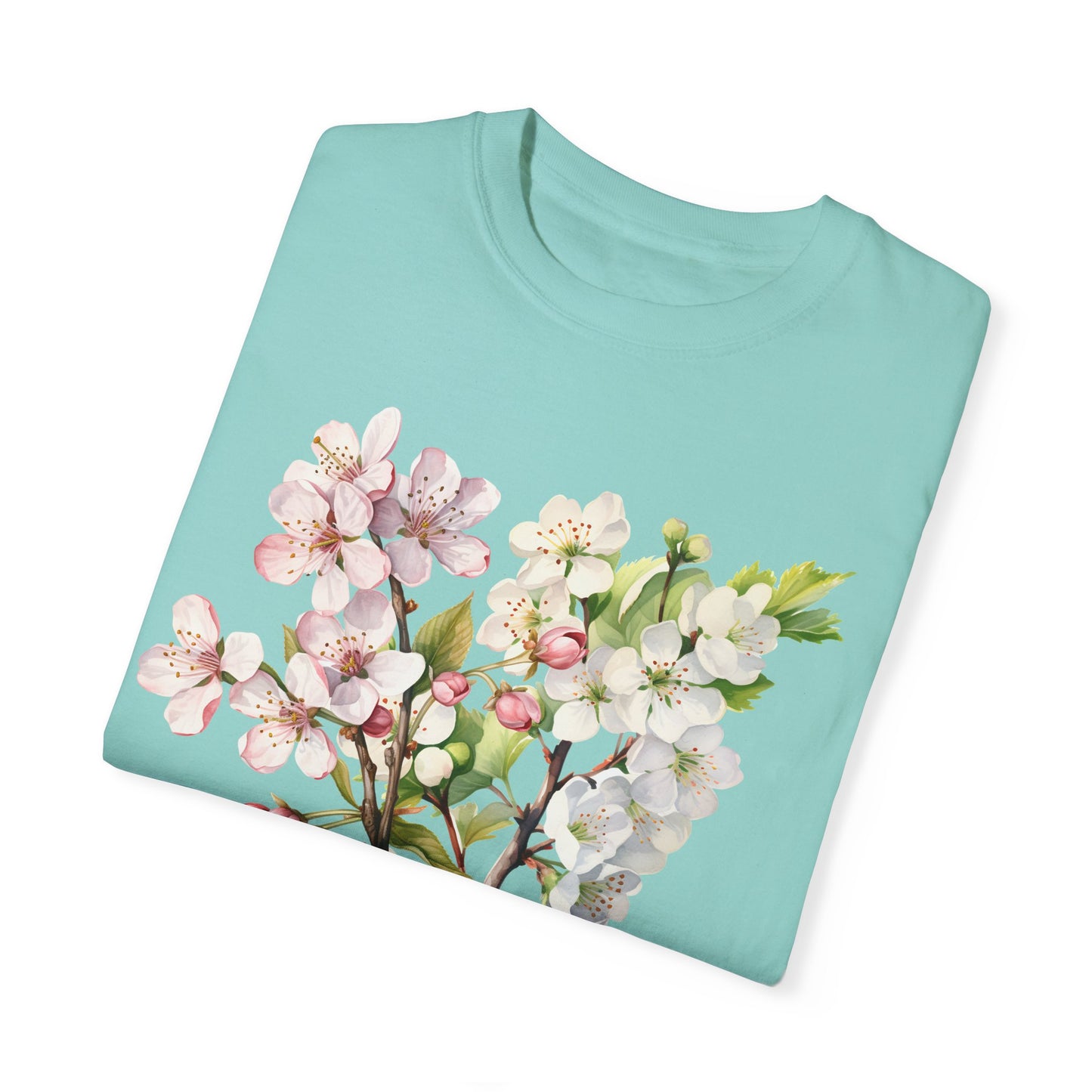 May Birth Flower "Hawthorn" - Unisex Garment-Dyed T-shirt