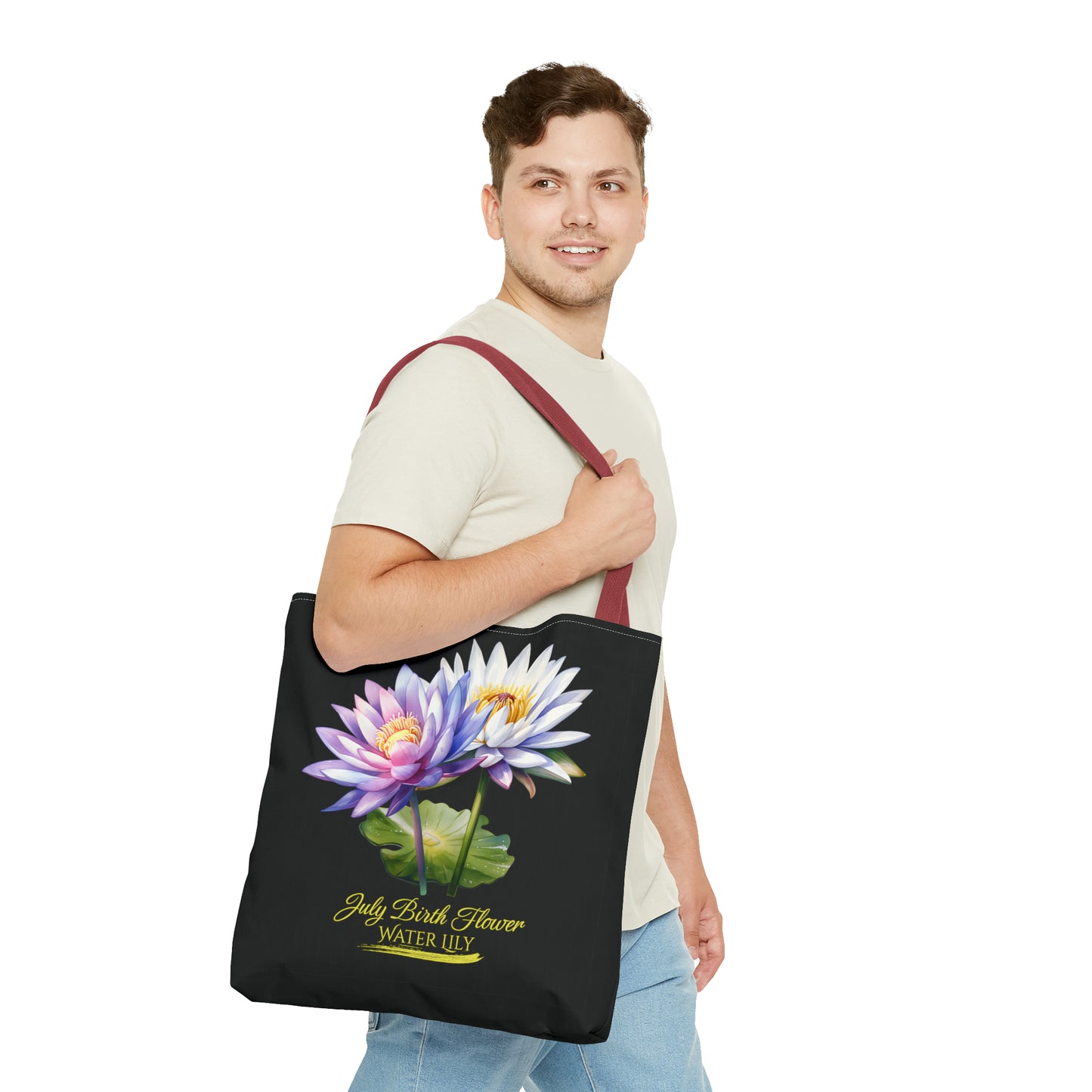 July Birth Flower: Water Lily - Tote Bag (AOP)