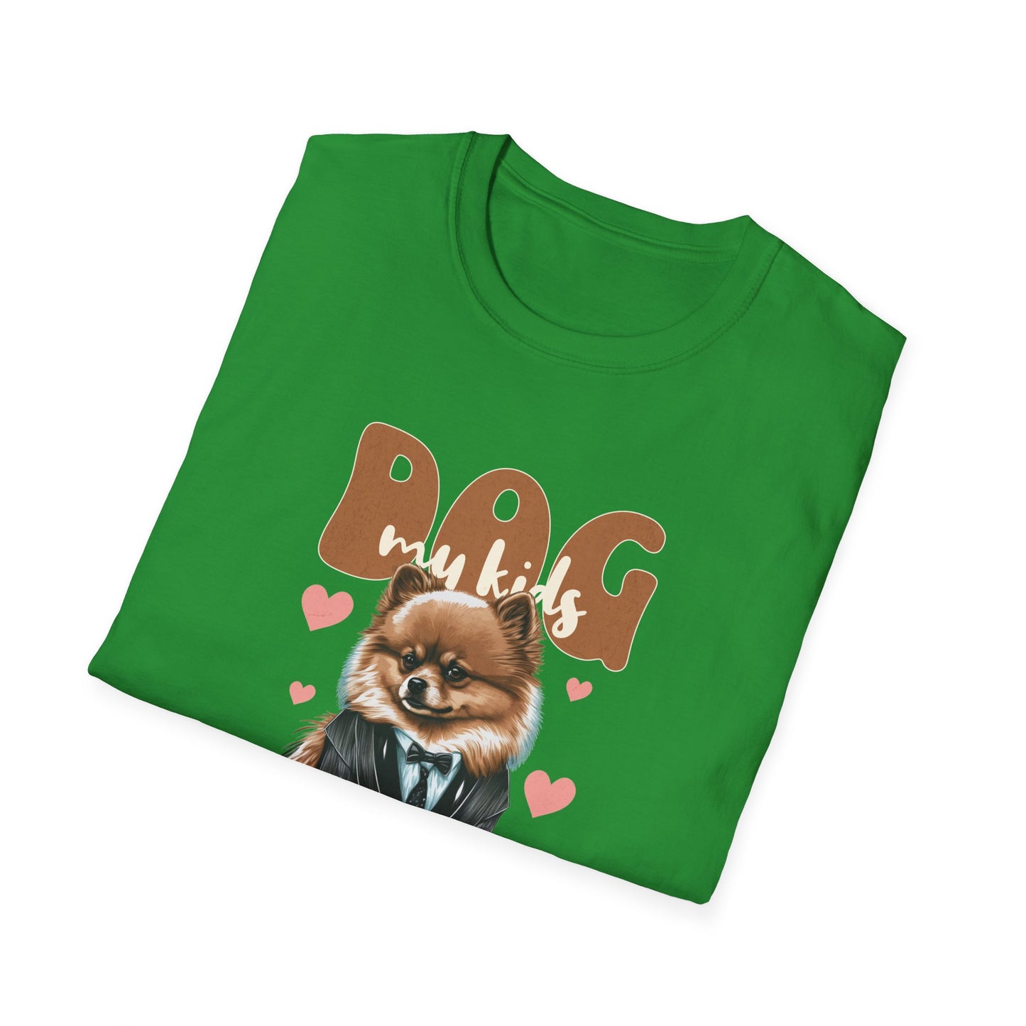 Dog Mom Softstyle T-Shirt - My Kids Have Paw Print Design