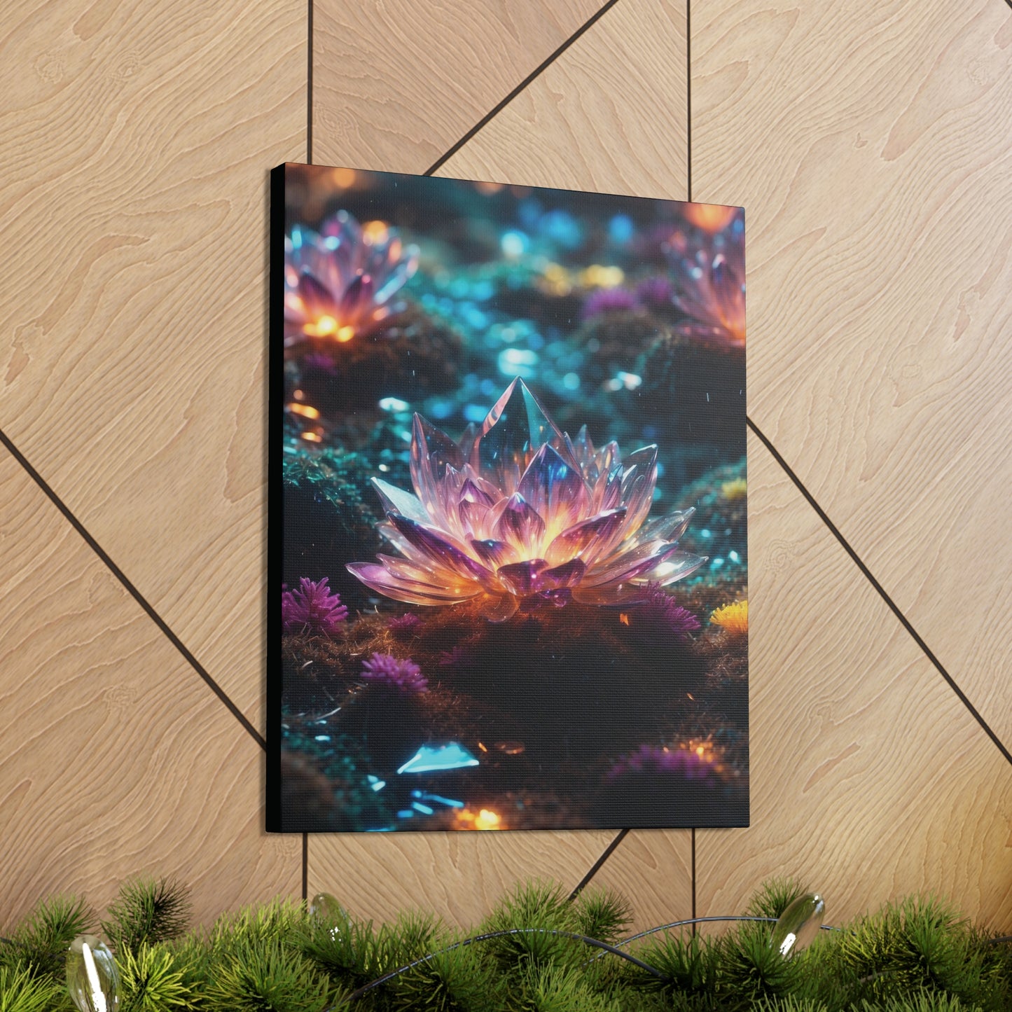 Crystal Lotus: Canvas Gallery Wraps