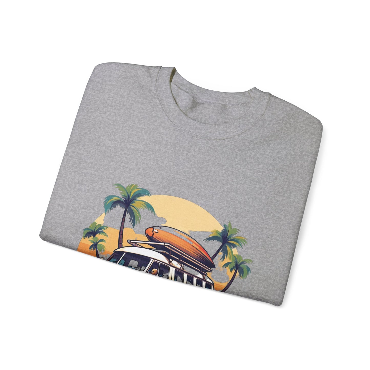 Retro Surf Van - Unisex Heavy Blend™ Crewneck Sweatshirt
