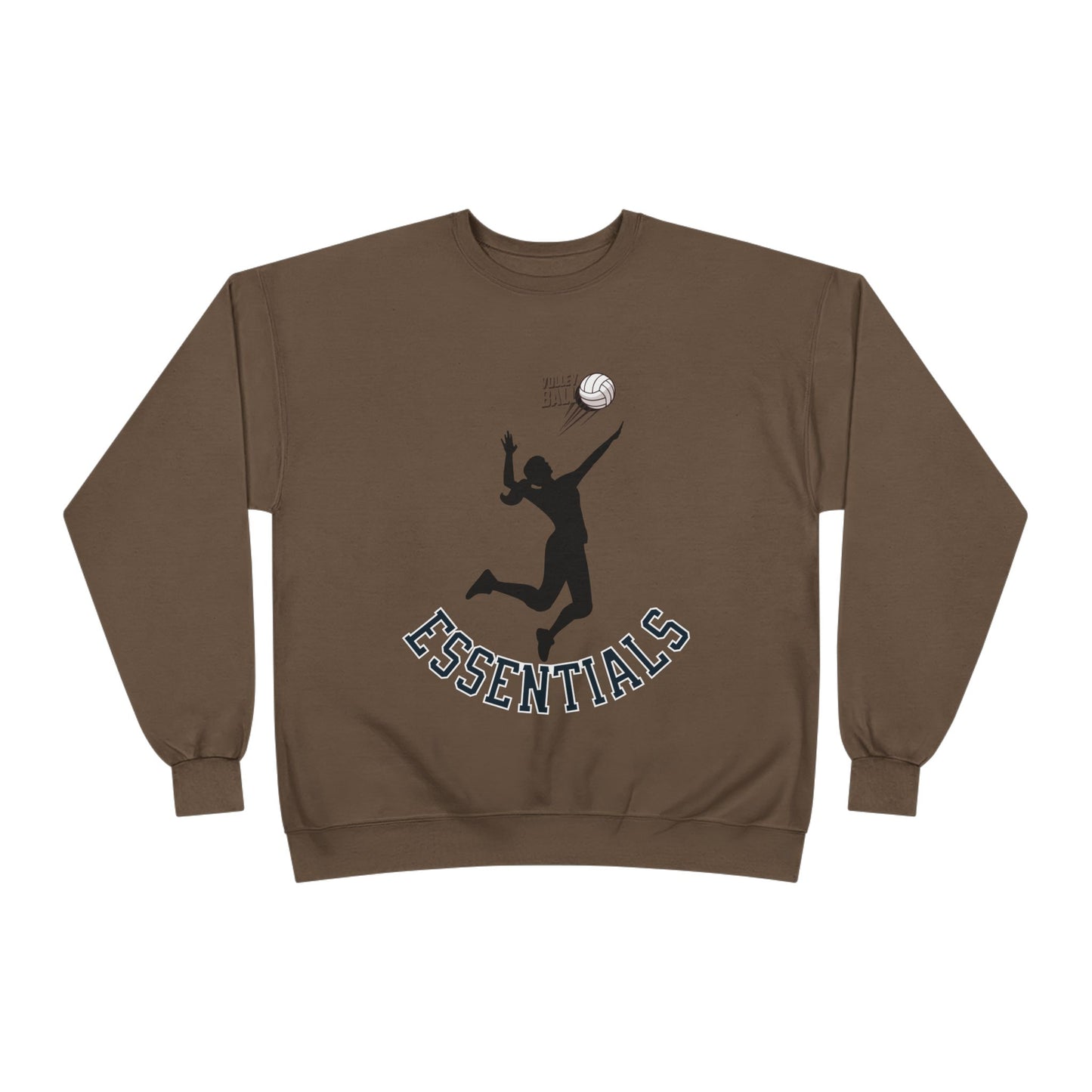 Stylish Eco-Friendly Crewneck Sweatshirt with 'Essentials' Graphic | Ideal for Athletes, Casual Wear, Sports Events and Holiday Gifts