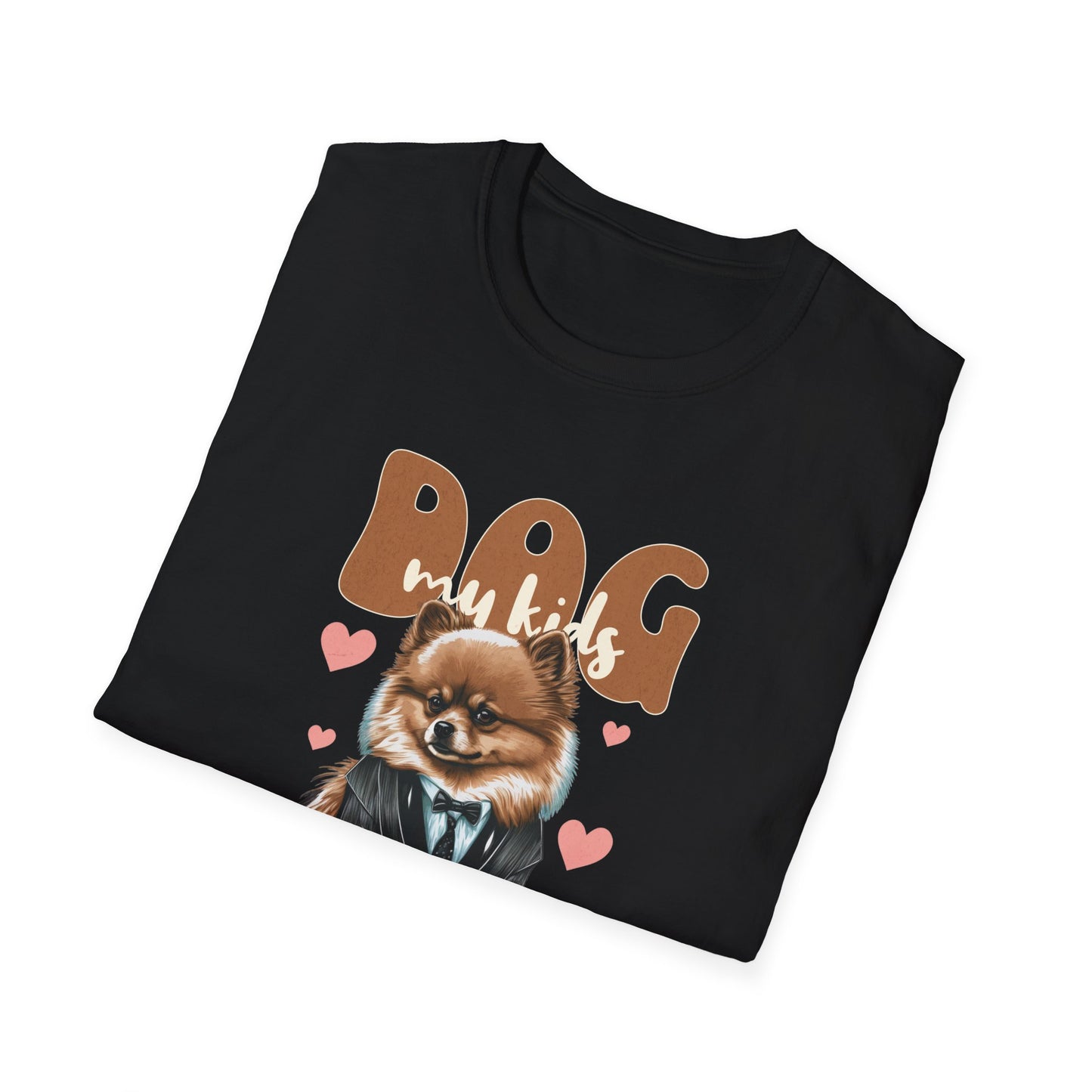 Dog Mom Softstyle T-Shirt - My Kids Have Paw Print Design