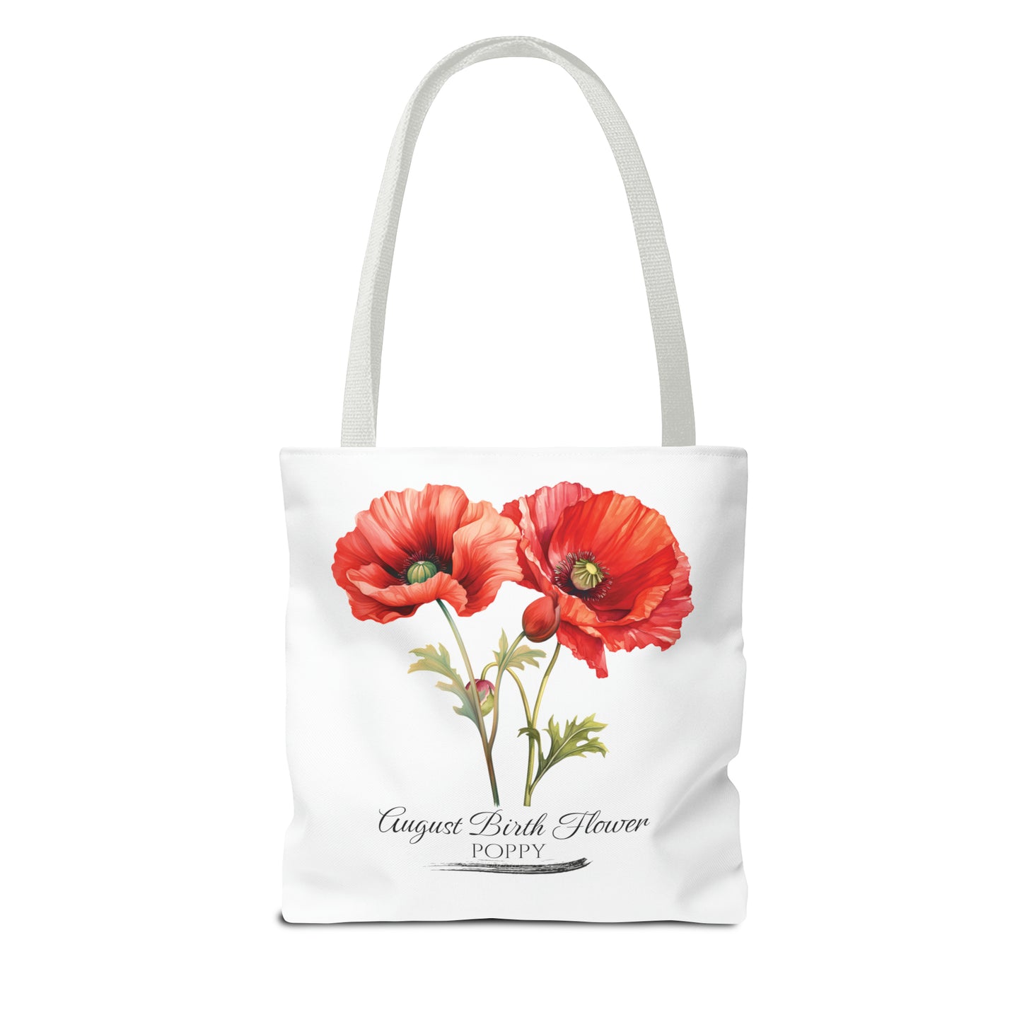 August Birth Flower: Poppy - Tote Bag (AOP)