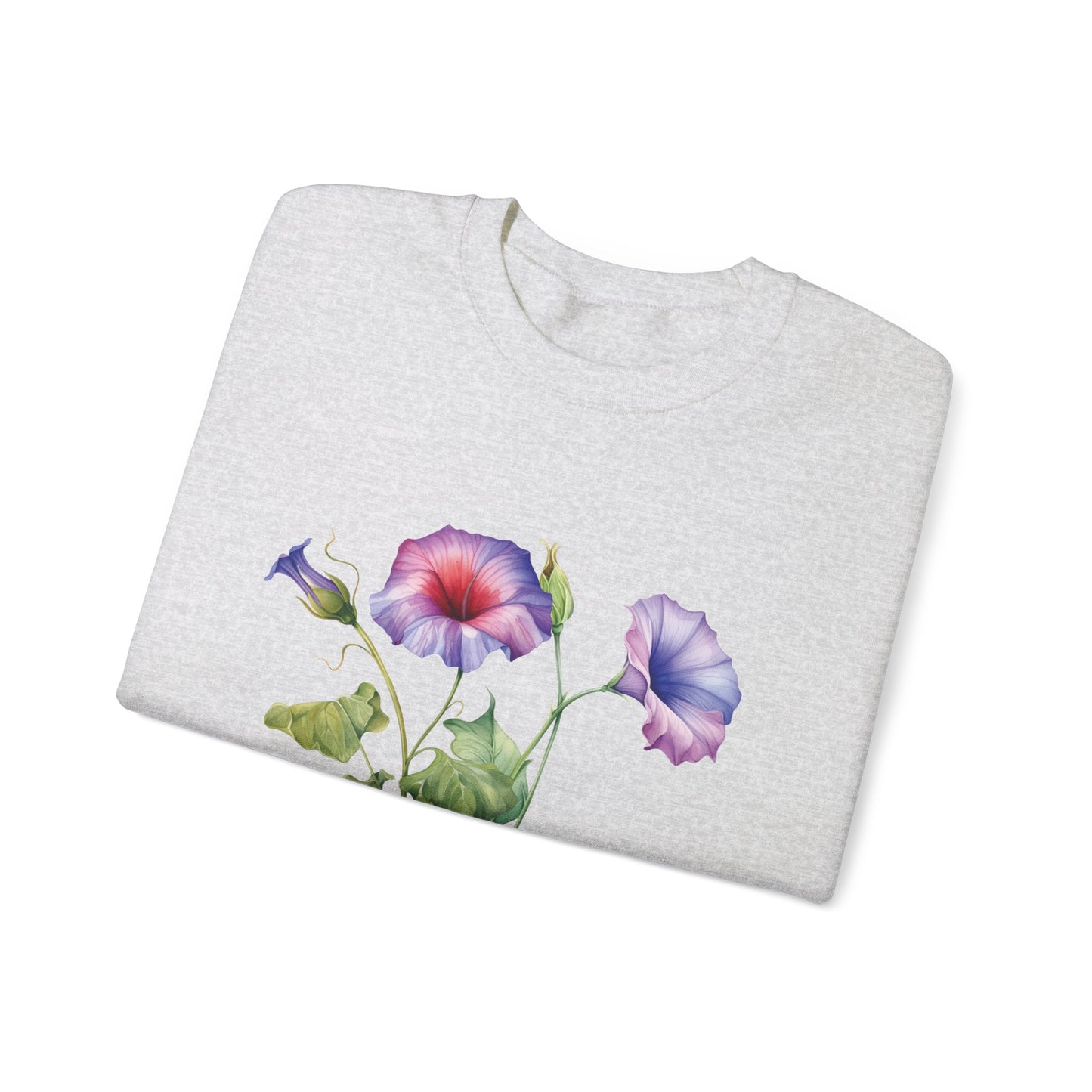 September Birth Flower (Morning Glory) - Unisex Heavy Blend™ Crewneck Sweatshirt