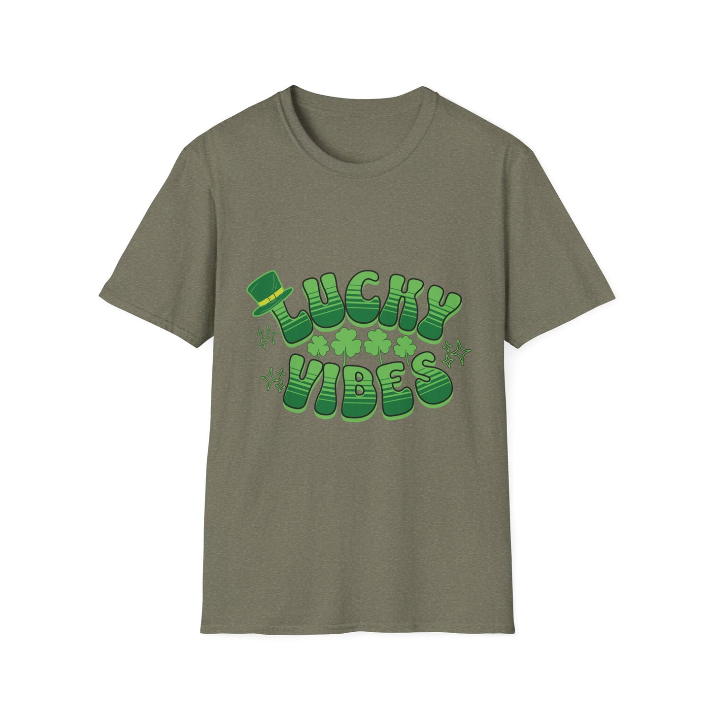 Lucky Vibes Unisex Softstyle T-Shirt - Perfect for St. Patrick's Day Celebrations