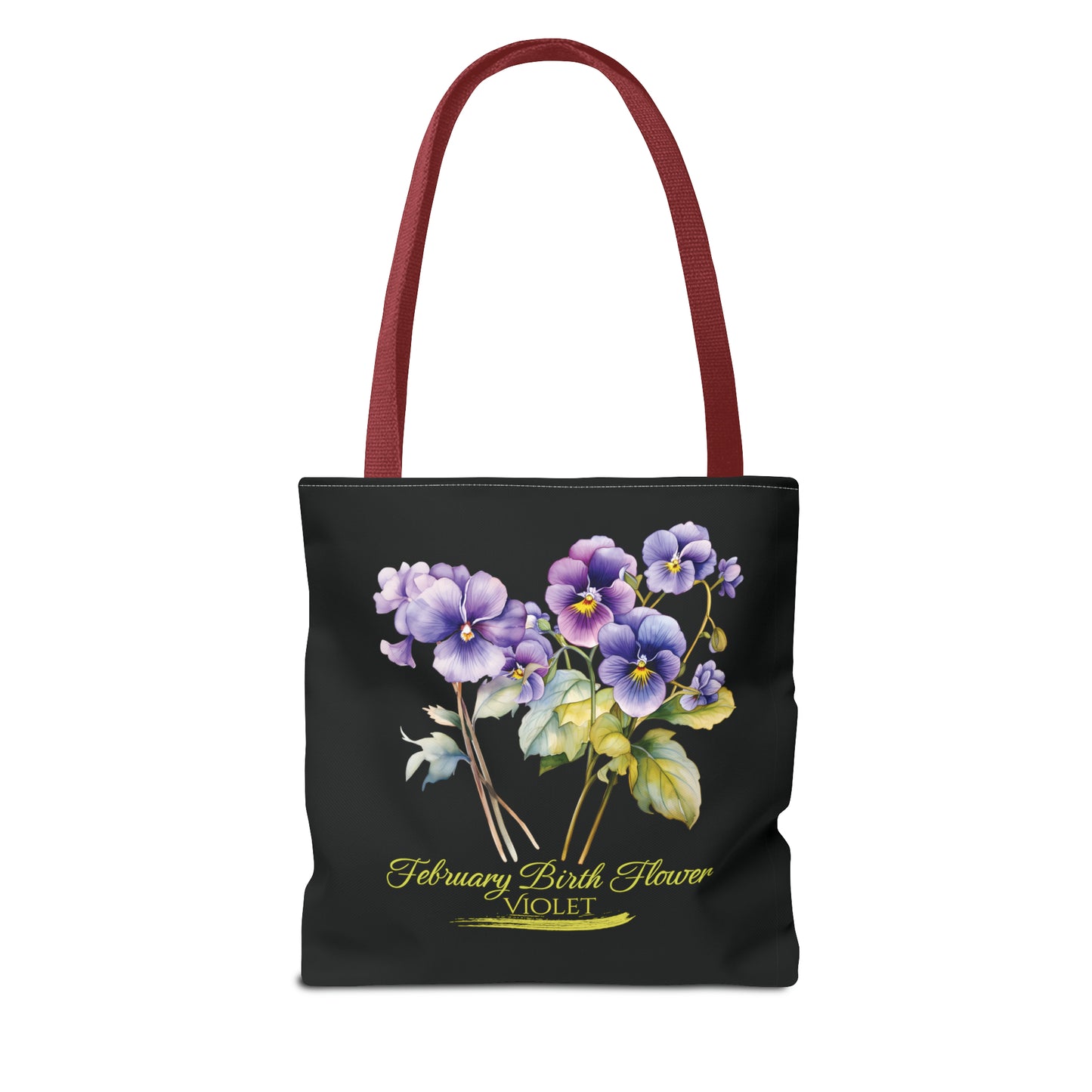 February Birth Flower: Violet - Tote Bag (AOP)