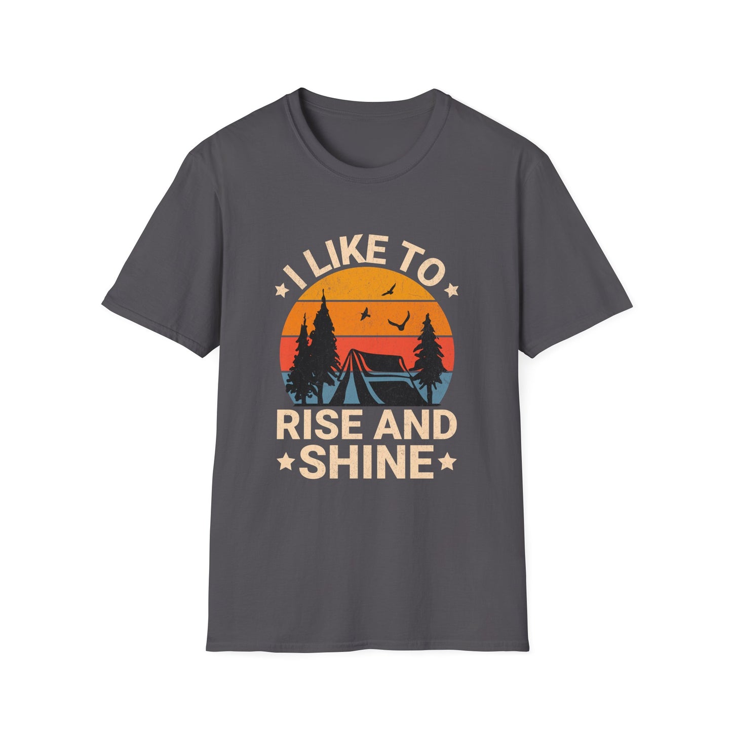 Rise And Shine Graphic Tee, Morning Person Shirt, Positive Vibes Top, Inspirational Quote Tee, Unisex Softstyle Tshirt, Comfortable Tee