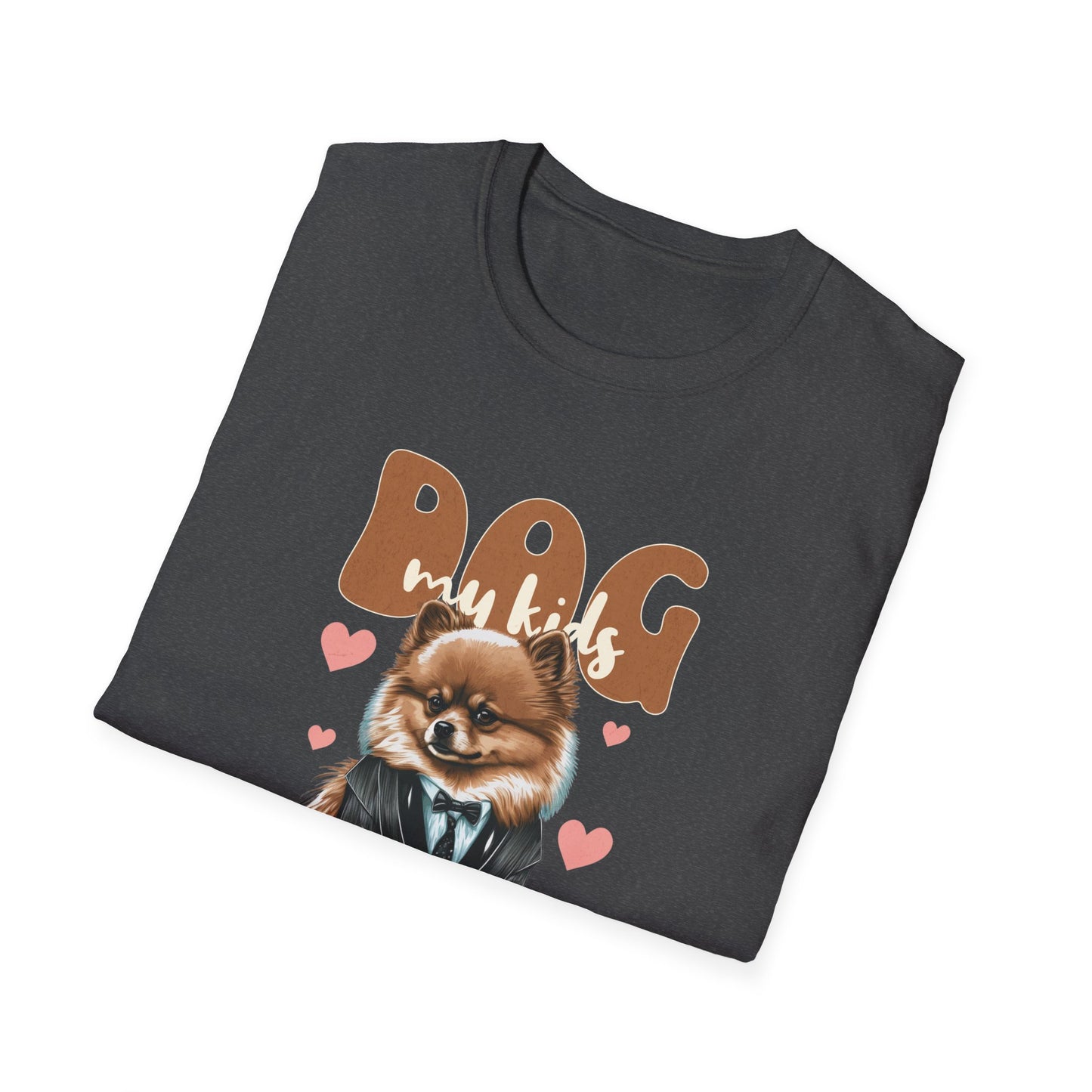 Dog Mom Softstyle T-Shirt - My Kids Have Paw Print Design