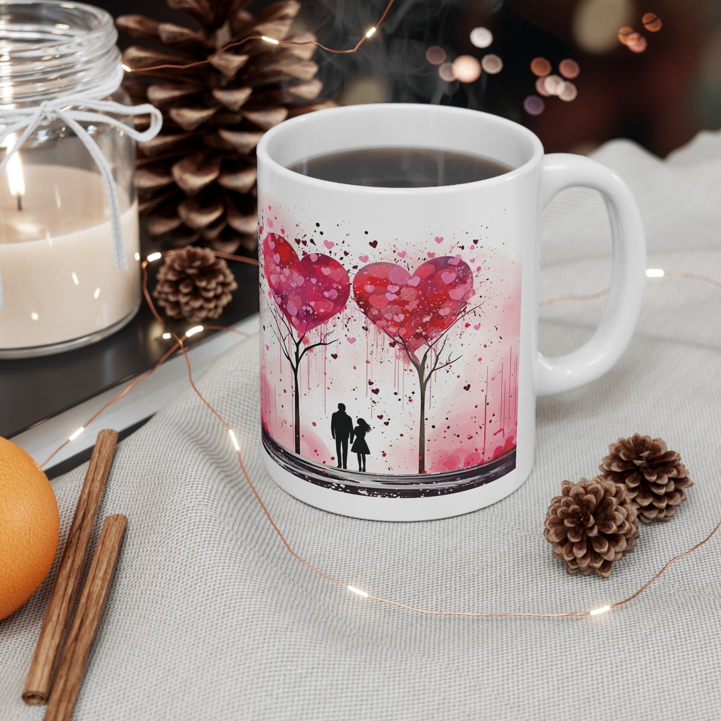 Valentine's two hearts as one: Ceramic Mug 11oz