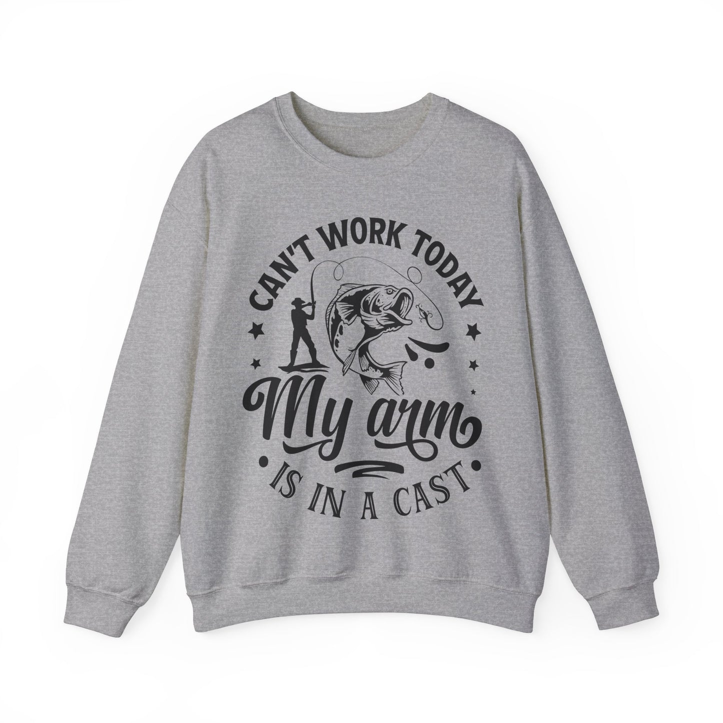 Can't work today, my arm is in a cast - Unisex Heavy Blend™ Crewneck Sweatshirt