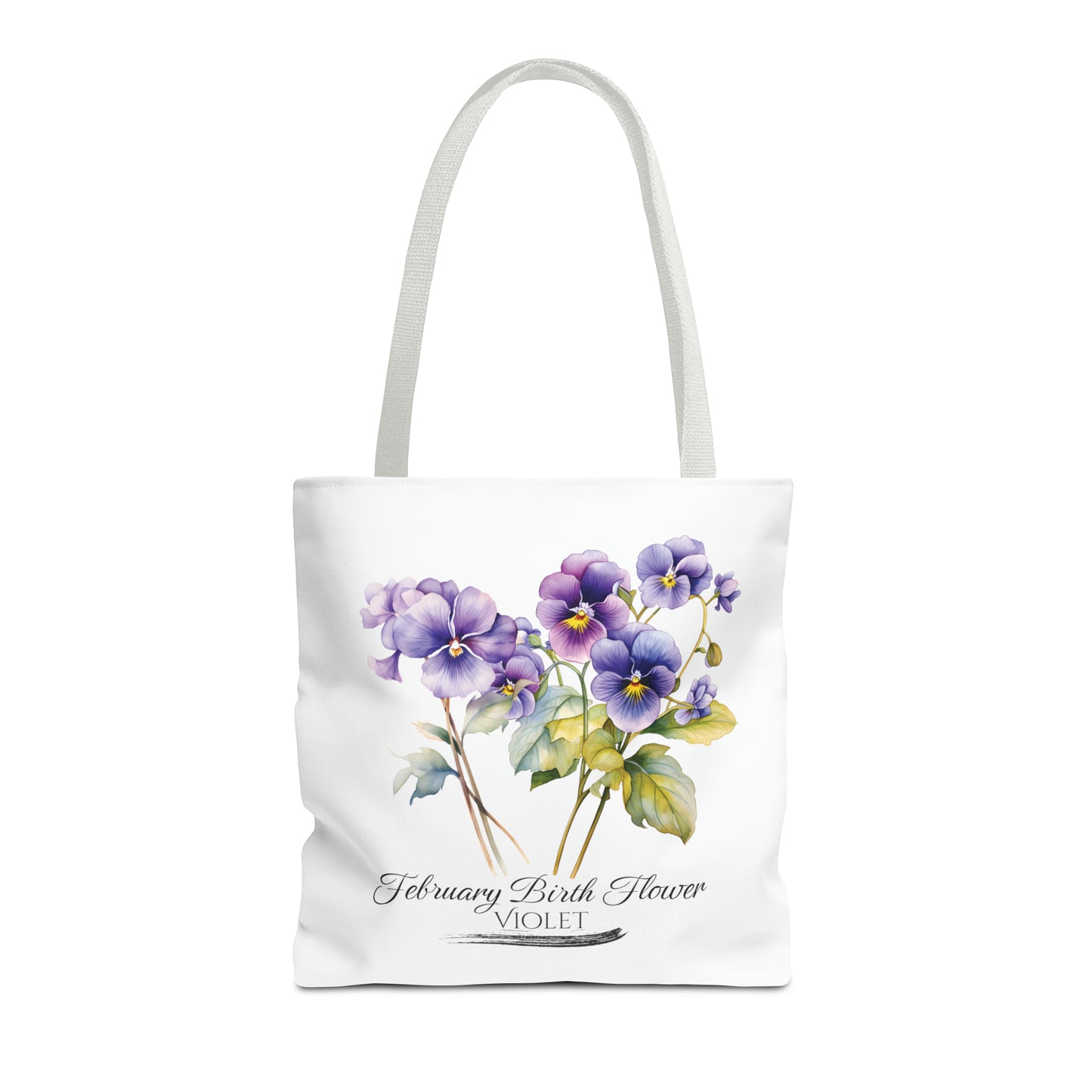 February Birth Flower: Violet - Tote Bag (AOP)