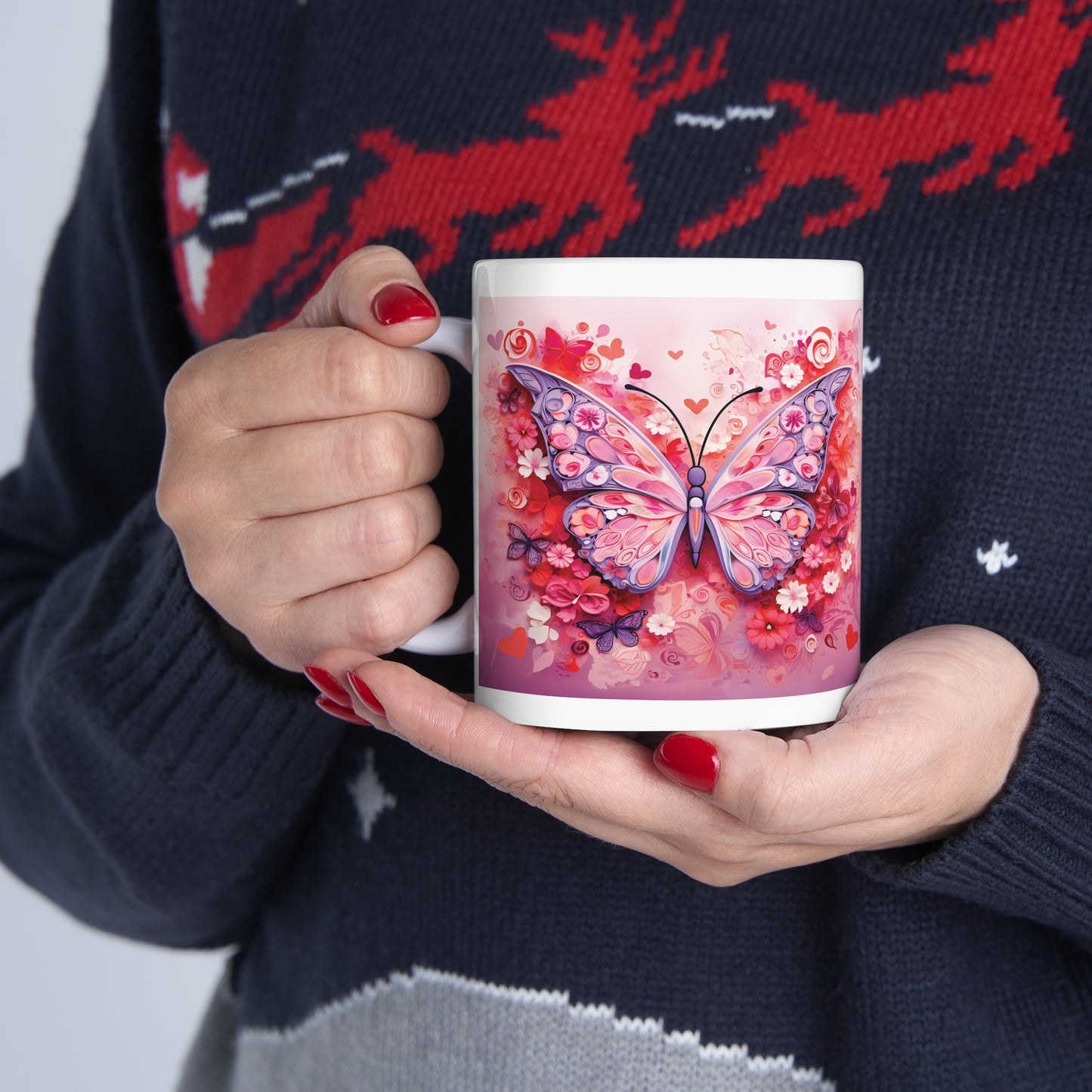 Valentine's Butterfly: Ceramic Mug 11oz